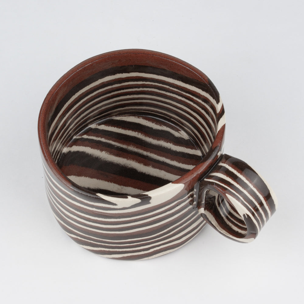Terracotta, Brown & White Marble Hug Mug
