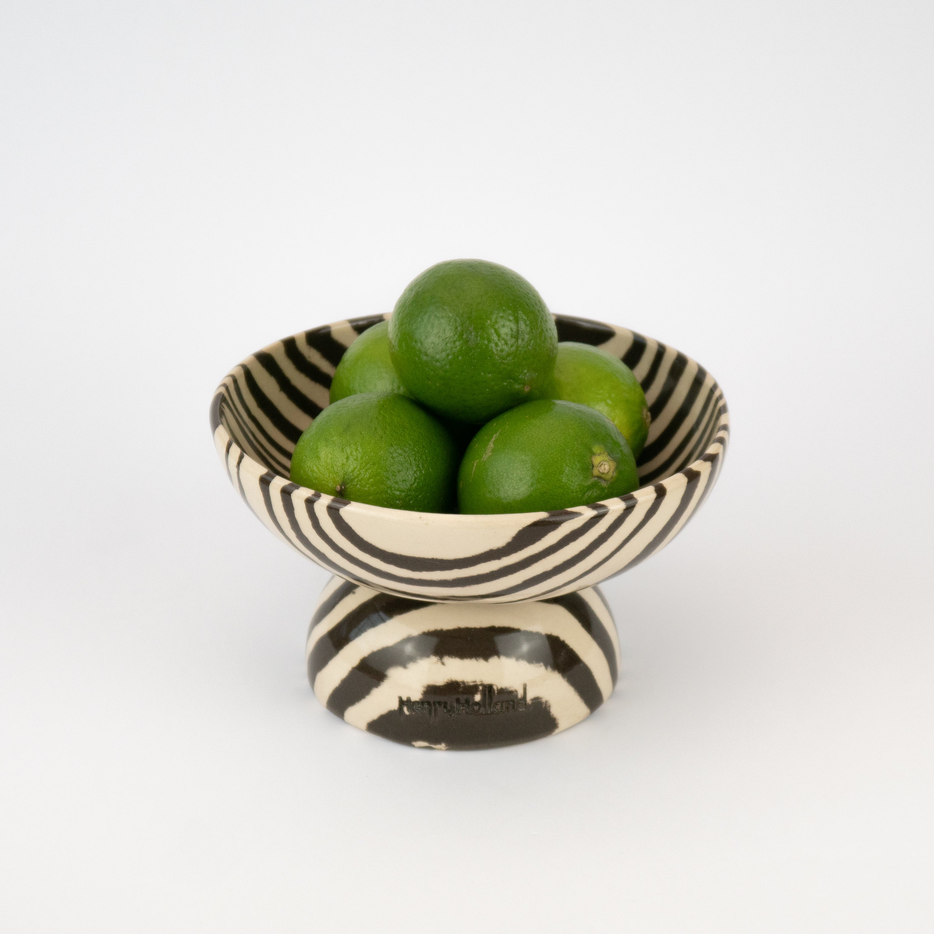 Brown & White Small Marble Shorty Chalice Bowl
