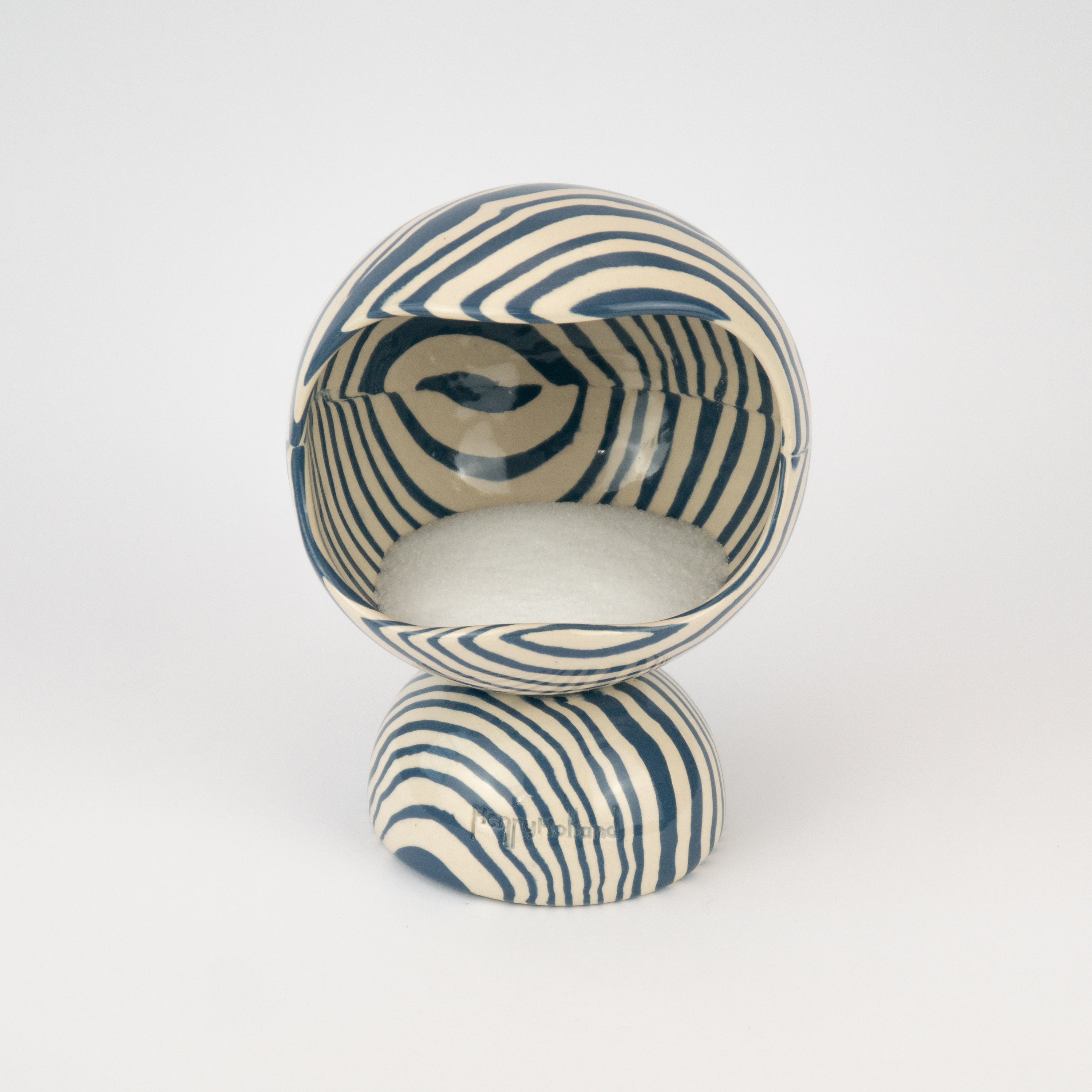 Blue & White Marble Salt Pig