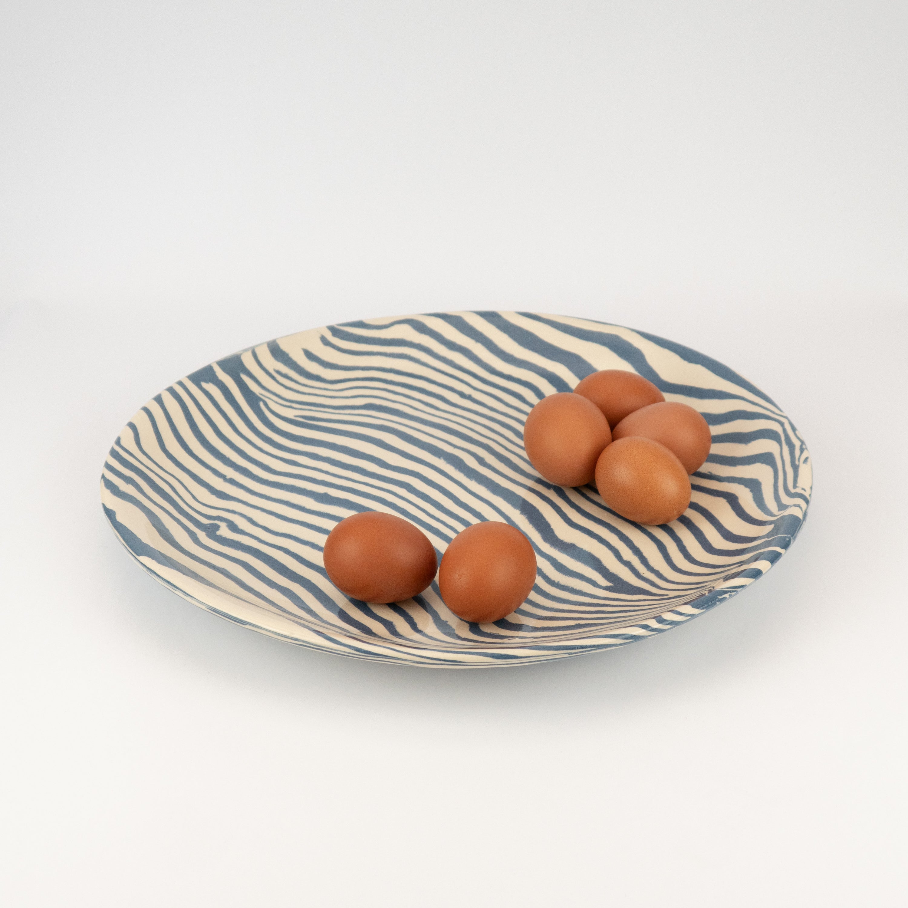 Extra Large Blue & White Serving Platter