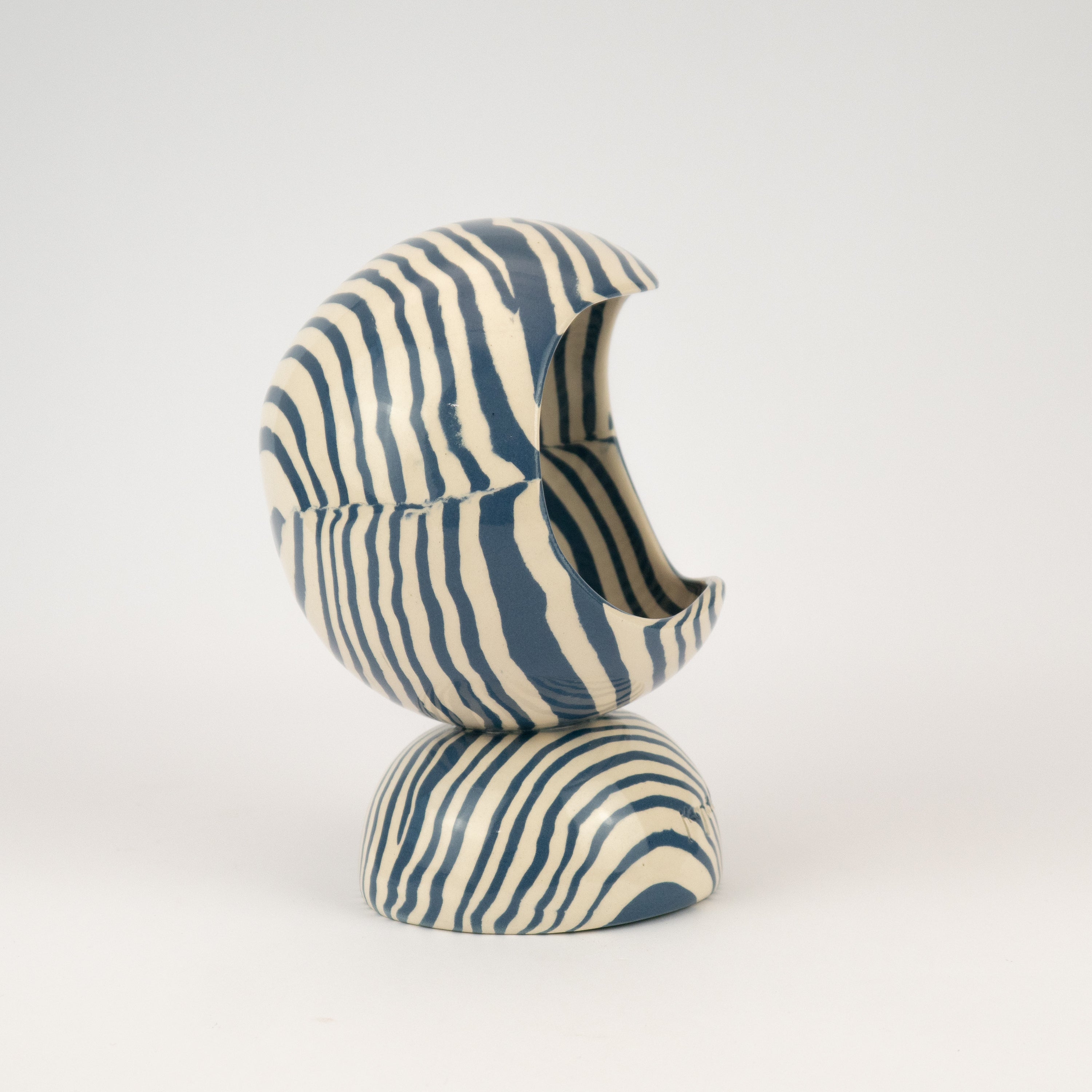 Blue & White Marble Salt Pig