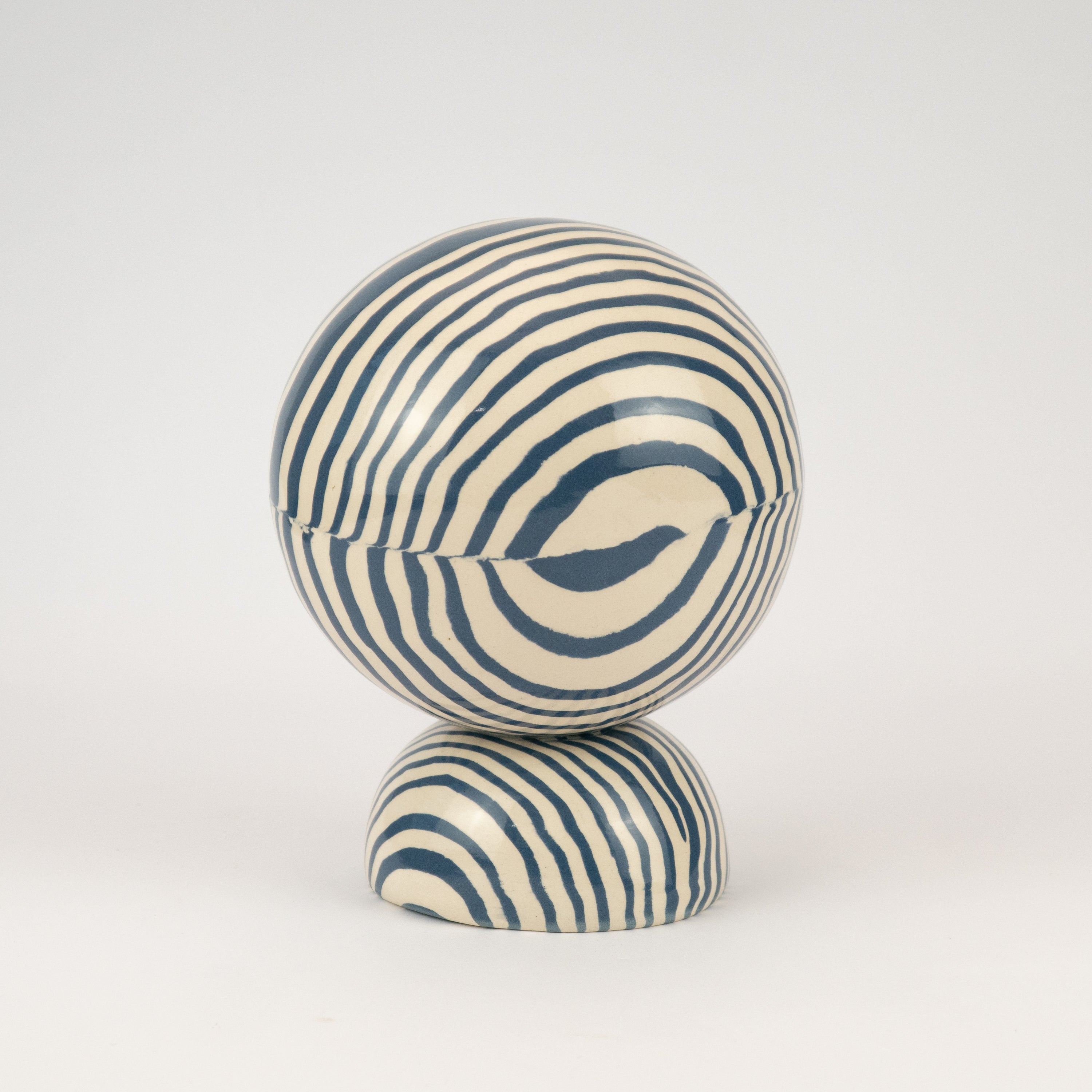 Blue & White Marble Salt Pig