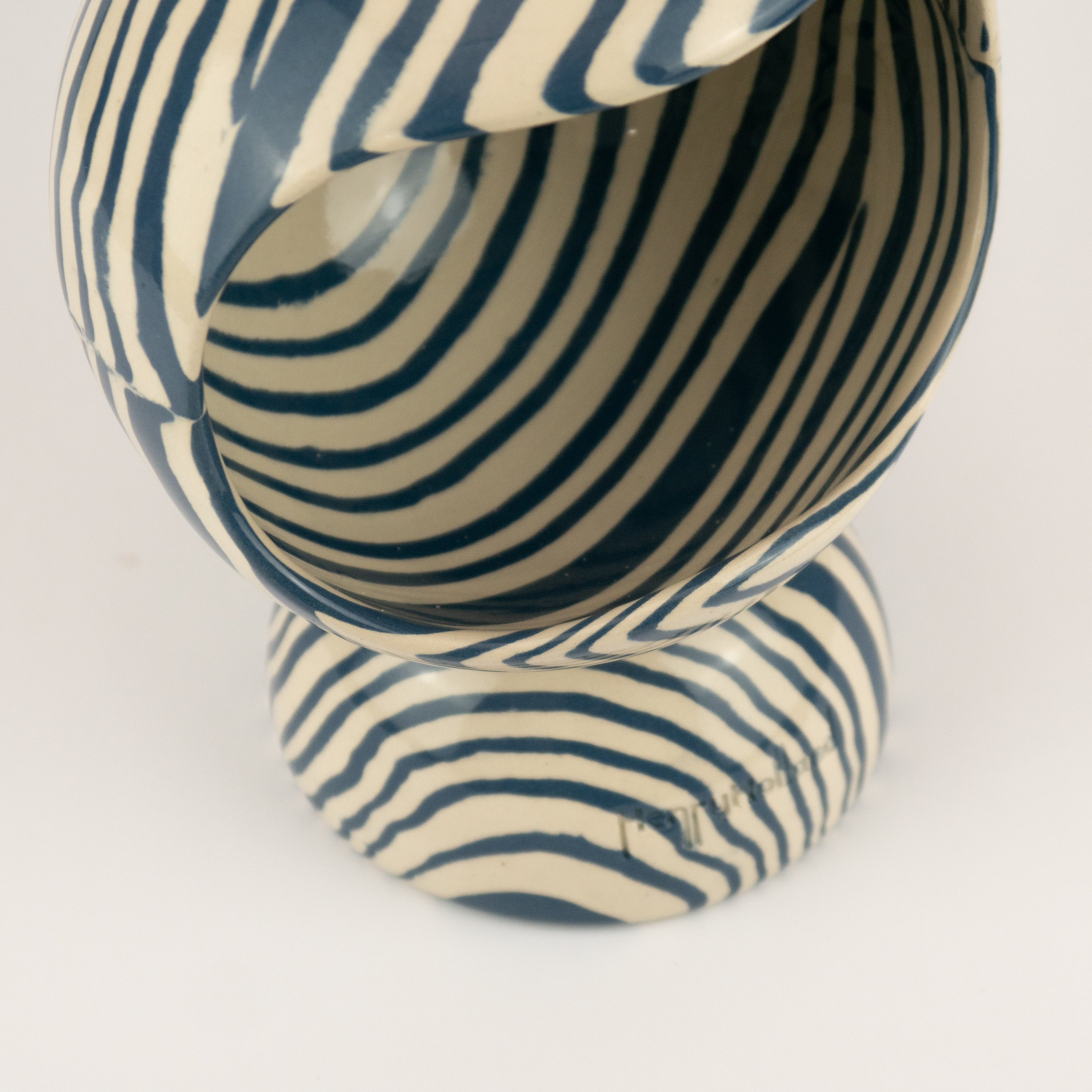 Blue & White Marble Salt Pig