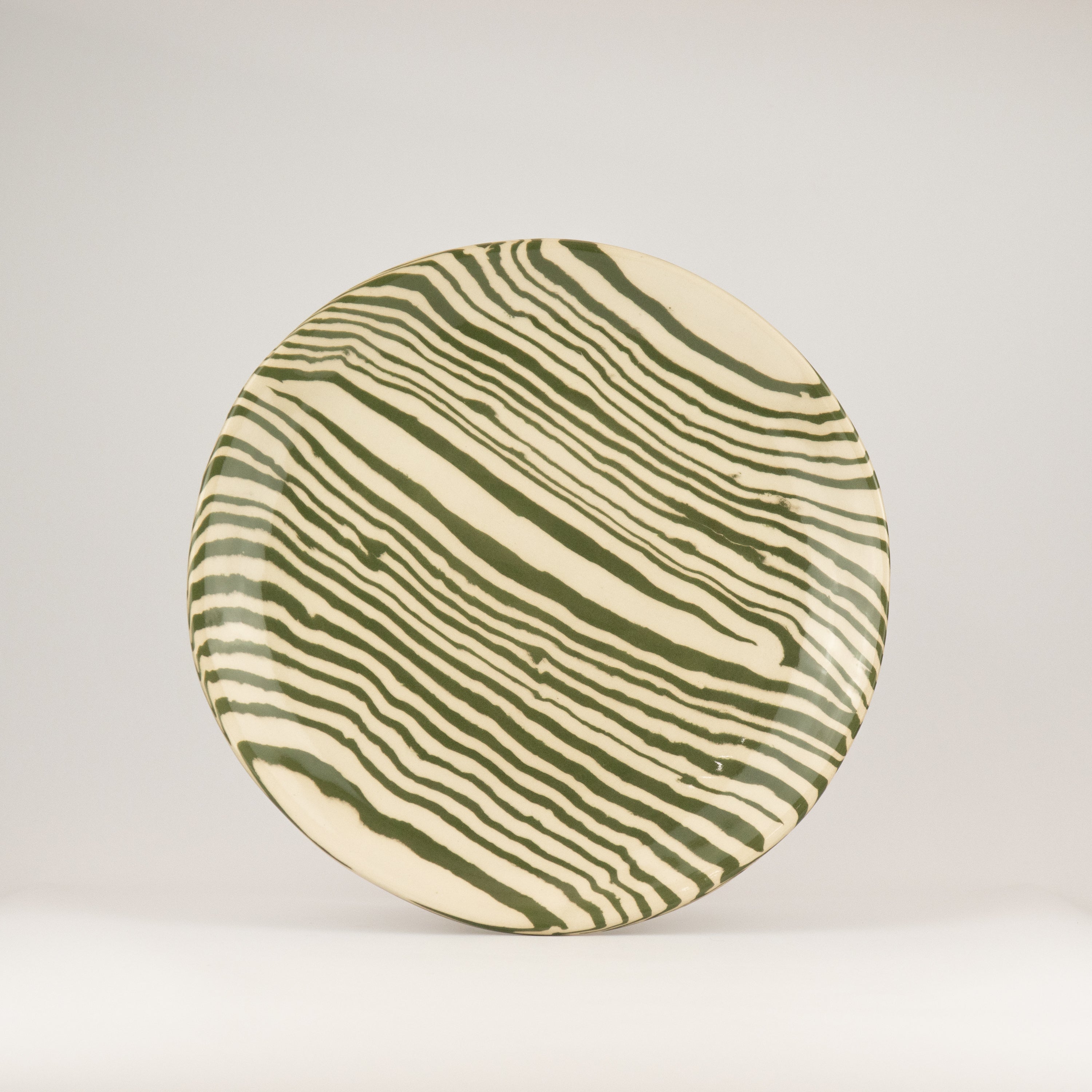 Extra Large Green & White Serving Platter