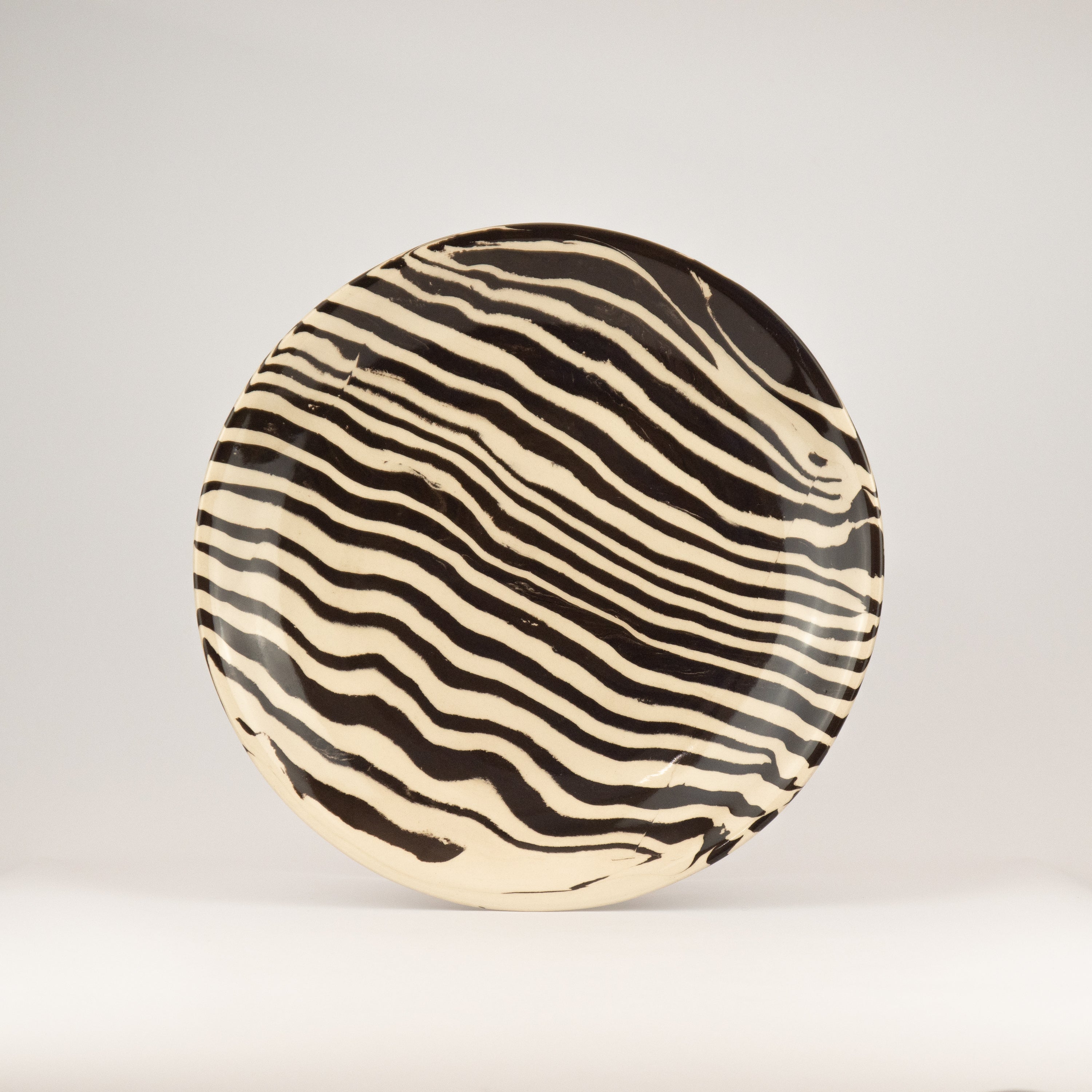 Extra Large Brown & White Serving Platter