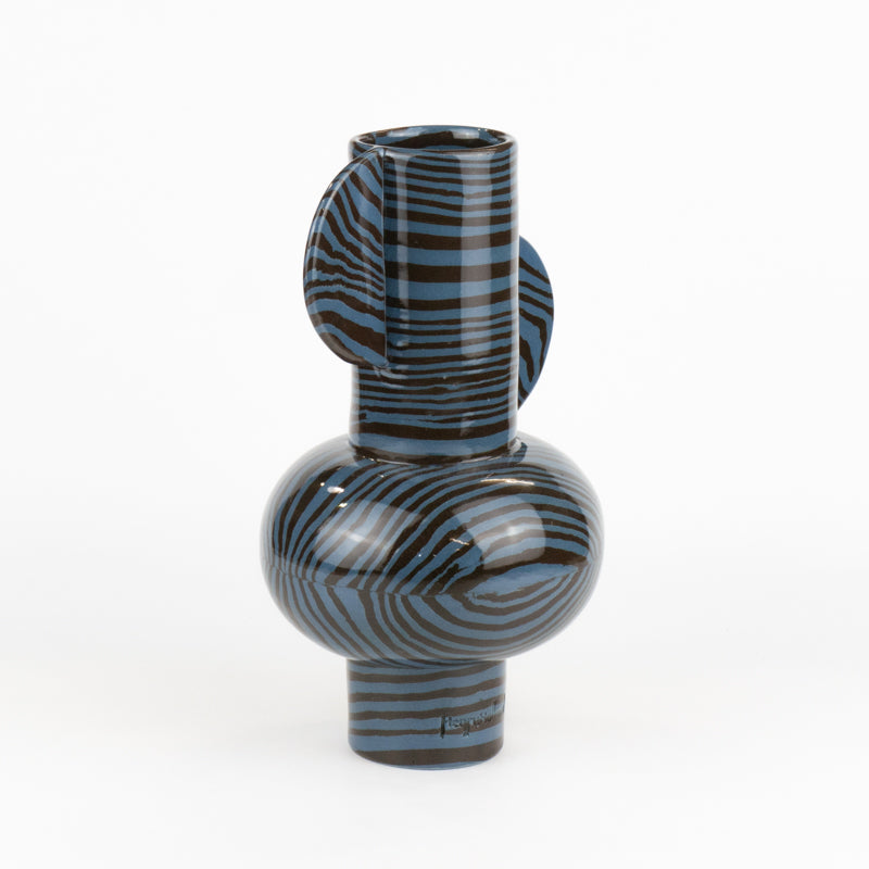 Blue & Brown Marble Profumo Vase