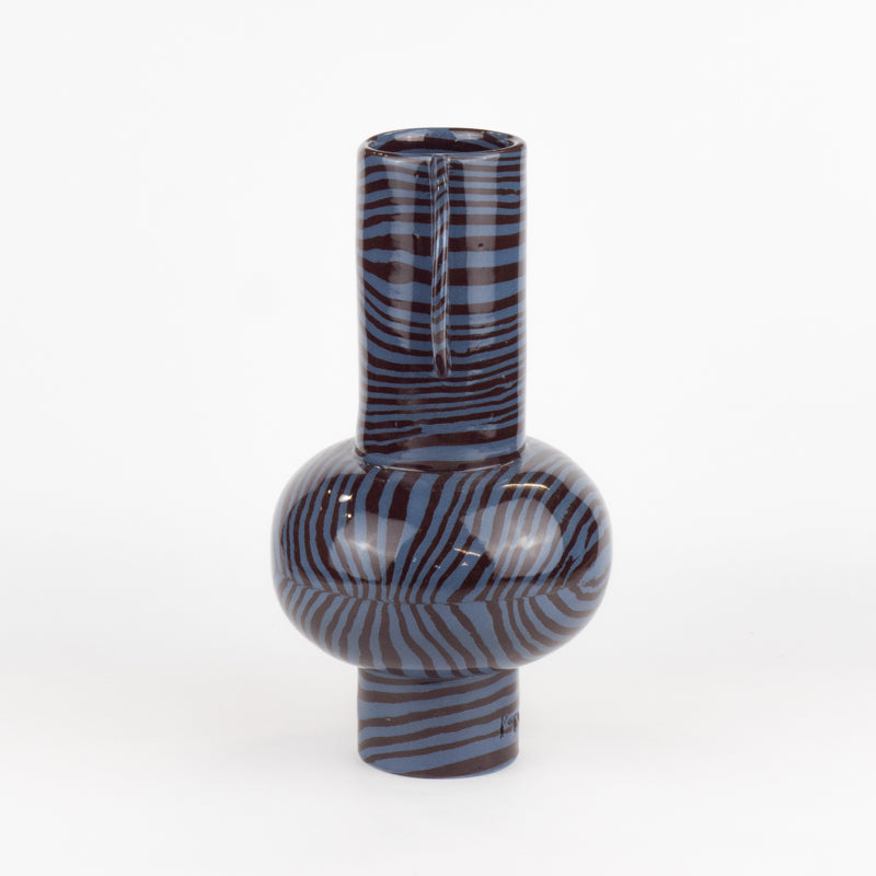 Blue & Brown Marble Profumo Vase