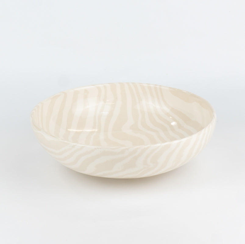 Oatmeal & White Marble Ramen Bowl