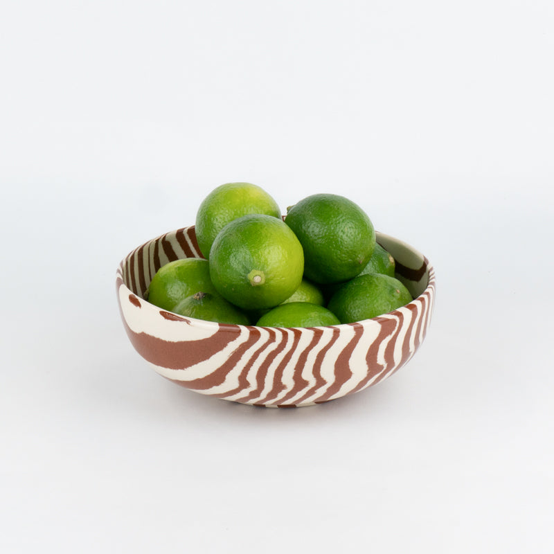 Terracotta & White Marble Cereal Bowl