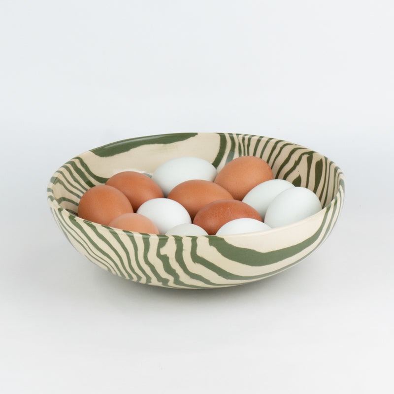 Green & White Marble Ramen Bowl