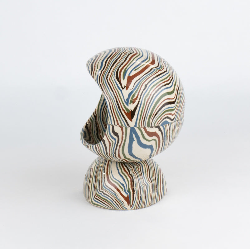 Five Multi-Colour Marble Marble Salt Pig