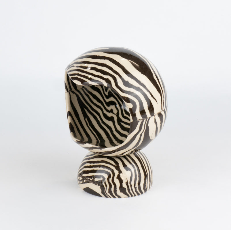 Brown & White Marble Salt Pig