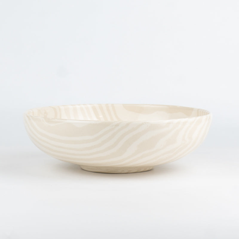 Oatmeal & White Marble Ramen Bowl