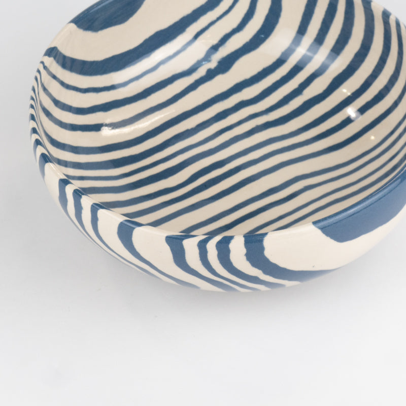 Blue & White Marble Cereal Bowl