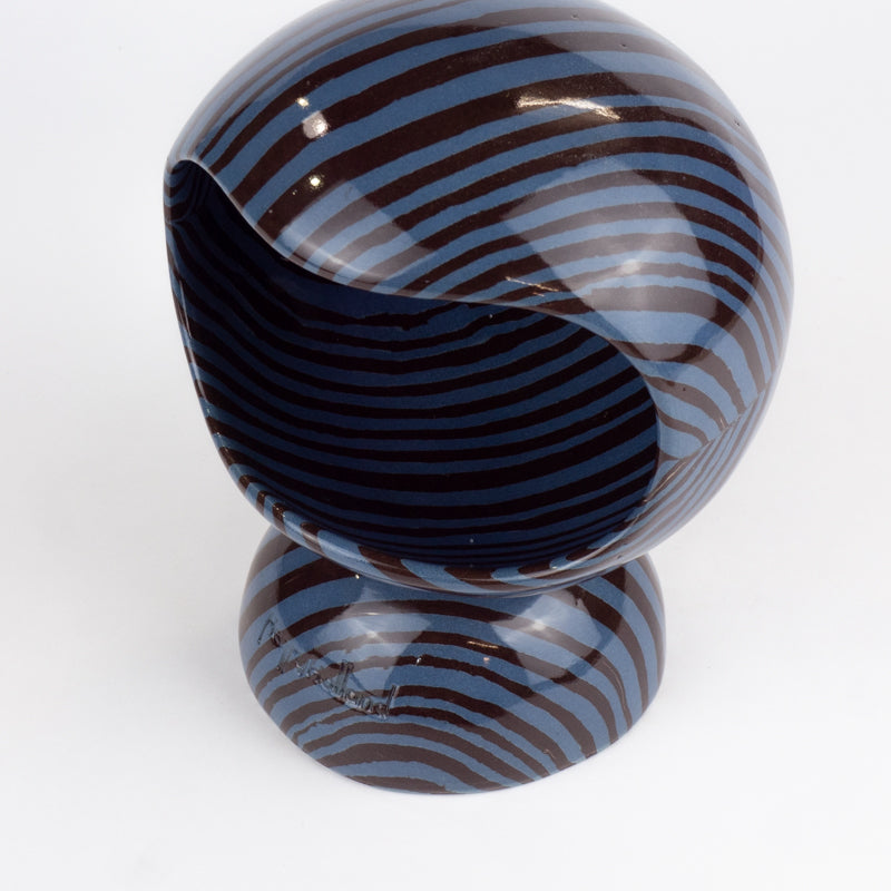 Blue & Brown Marble Marble Salt Pig