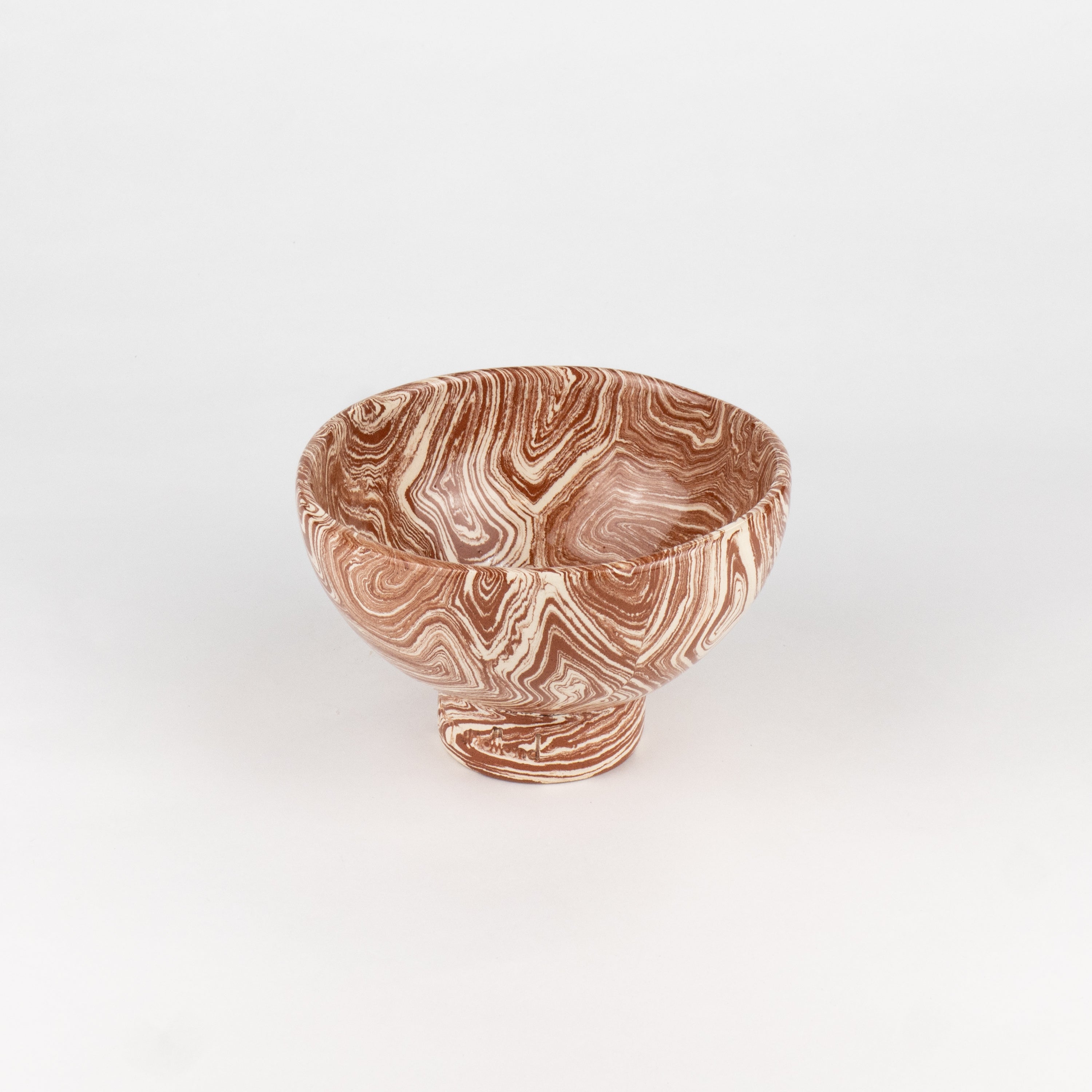 Terracotta & White Agate Tea Bowl