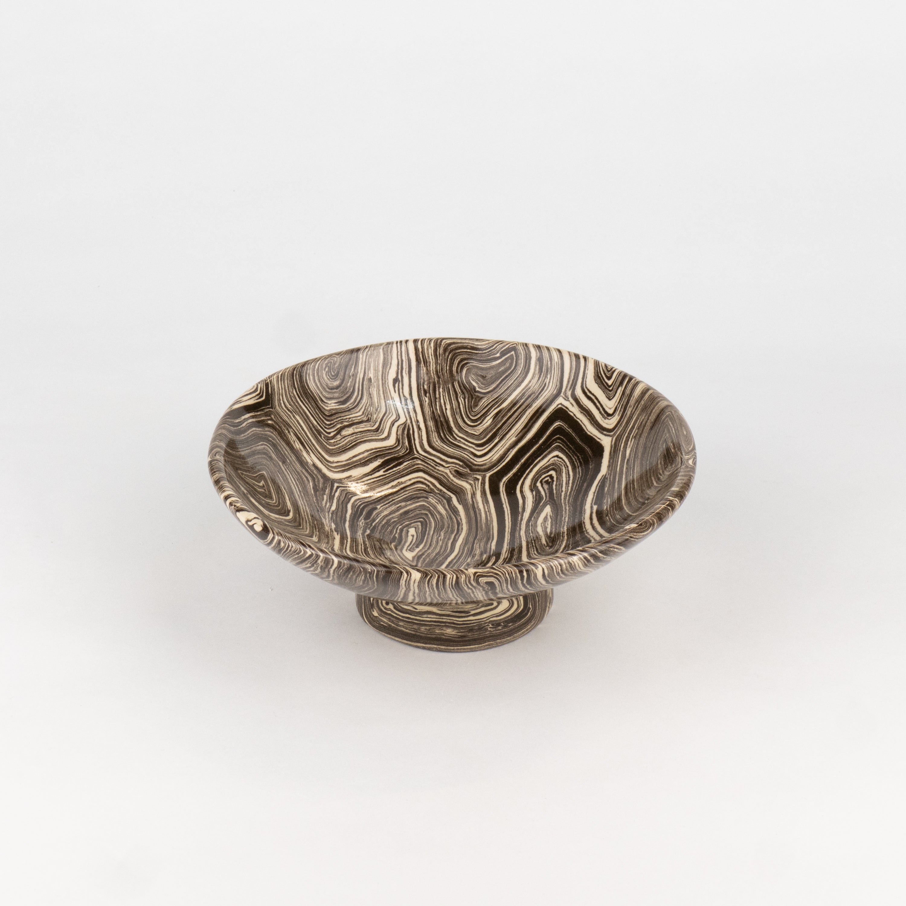 Brown & White Agate Small Dish