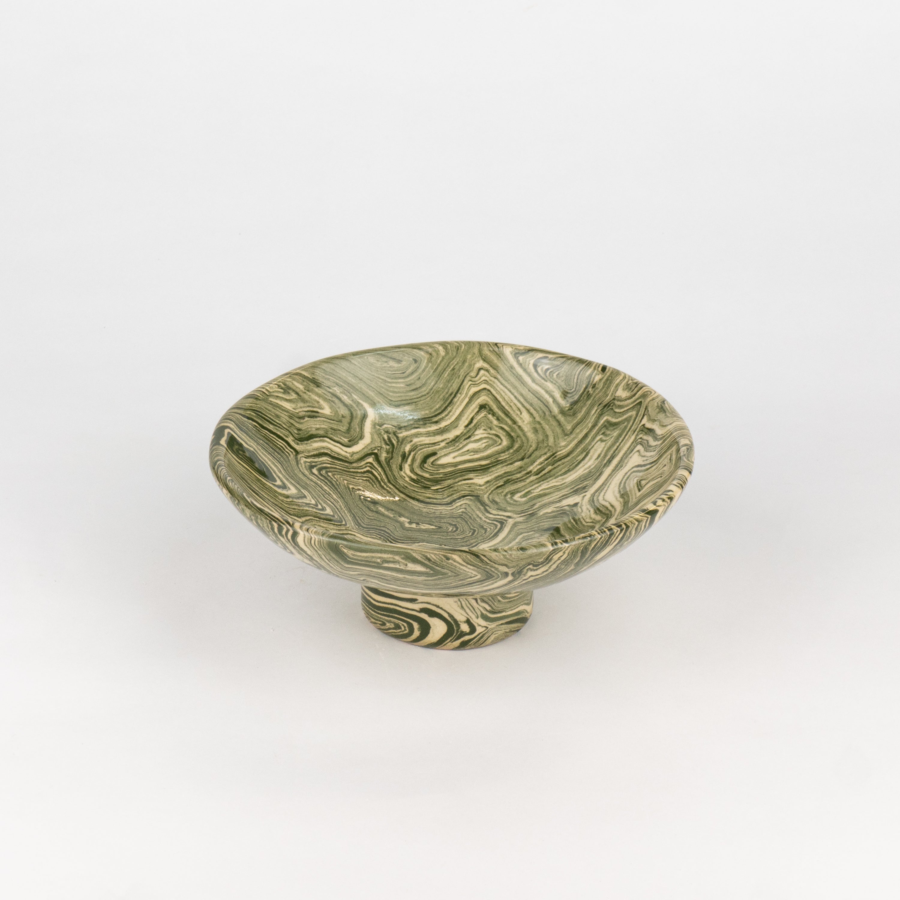 Green & White Agate Small Dish