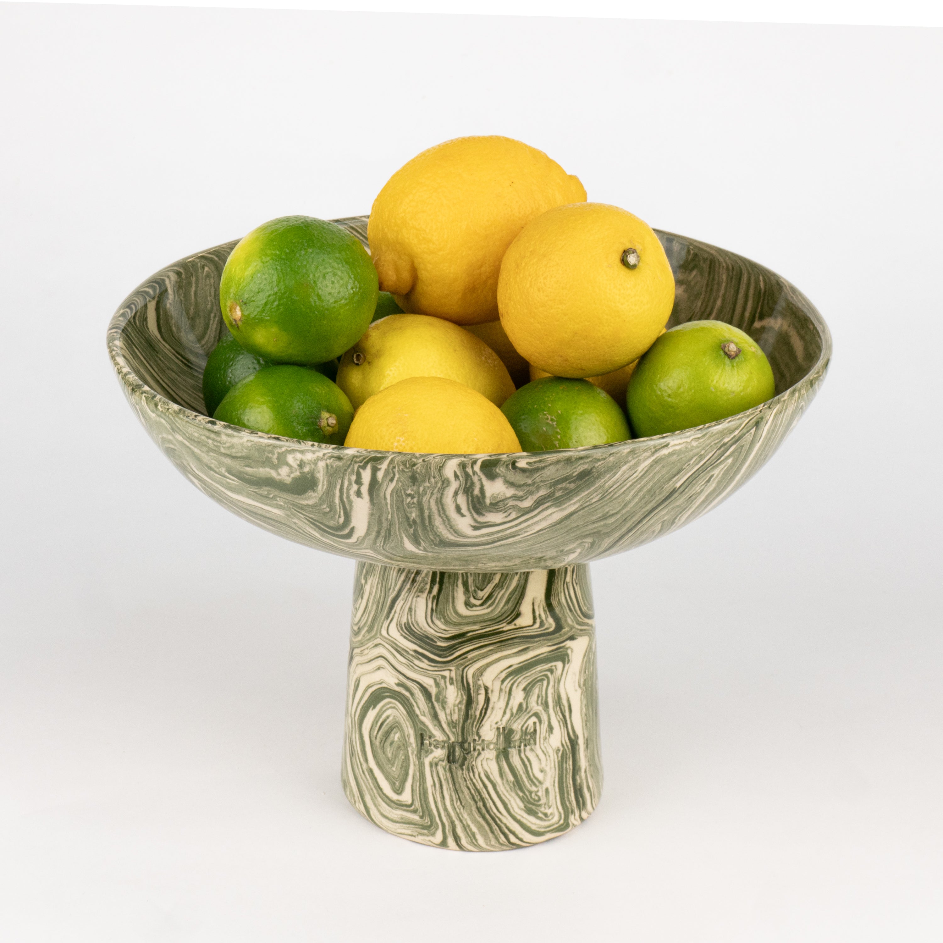 Green & White Medium Agate Chalice Bowl