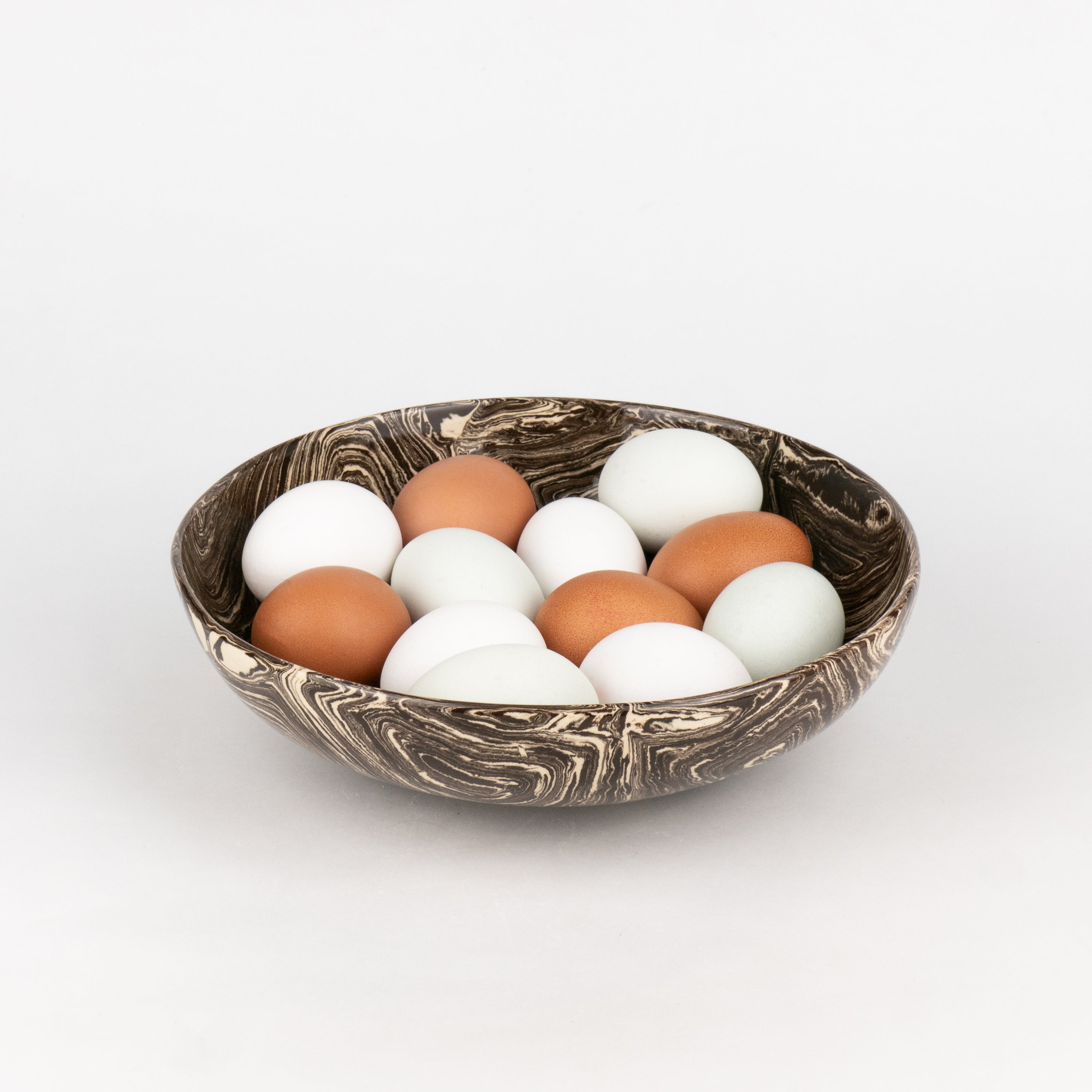 Brown & White Agate Ramen Bowl