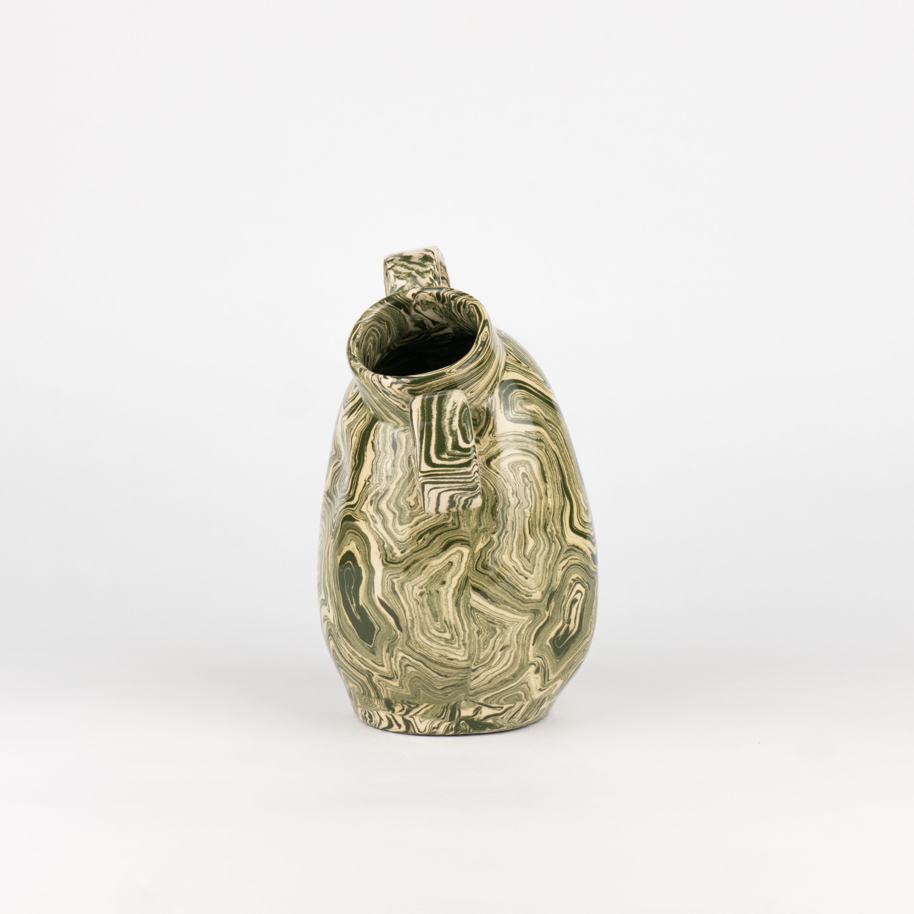 Green & White Agate Mini Origin Vase