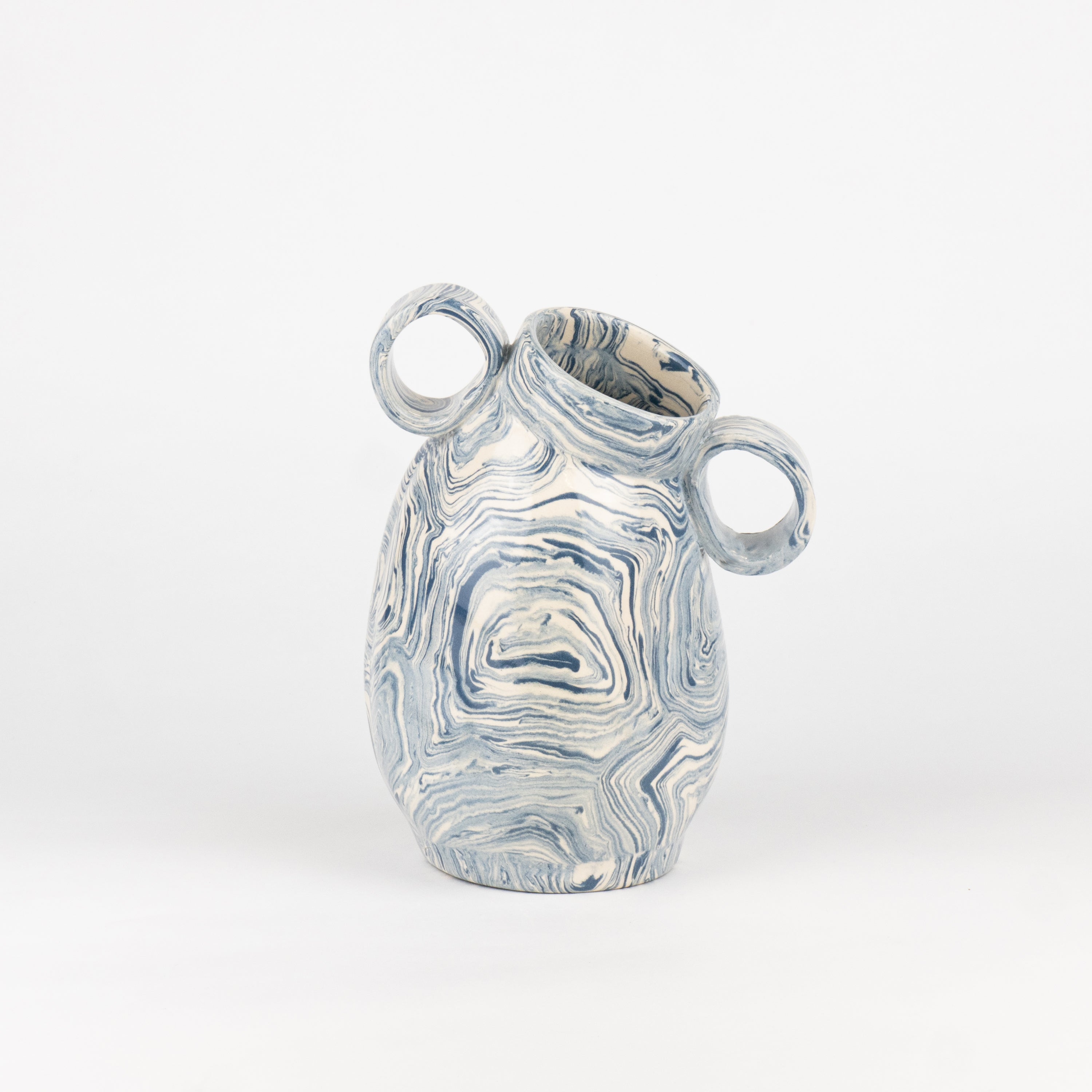 Blue & White Agate Mini Origin Vase