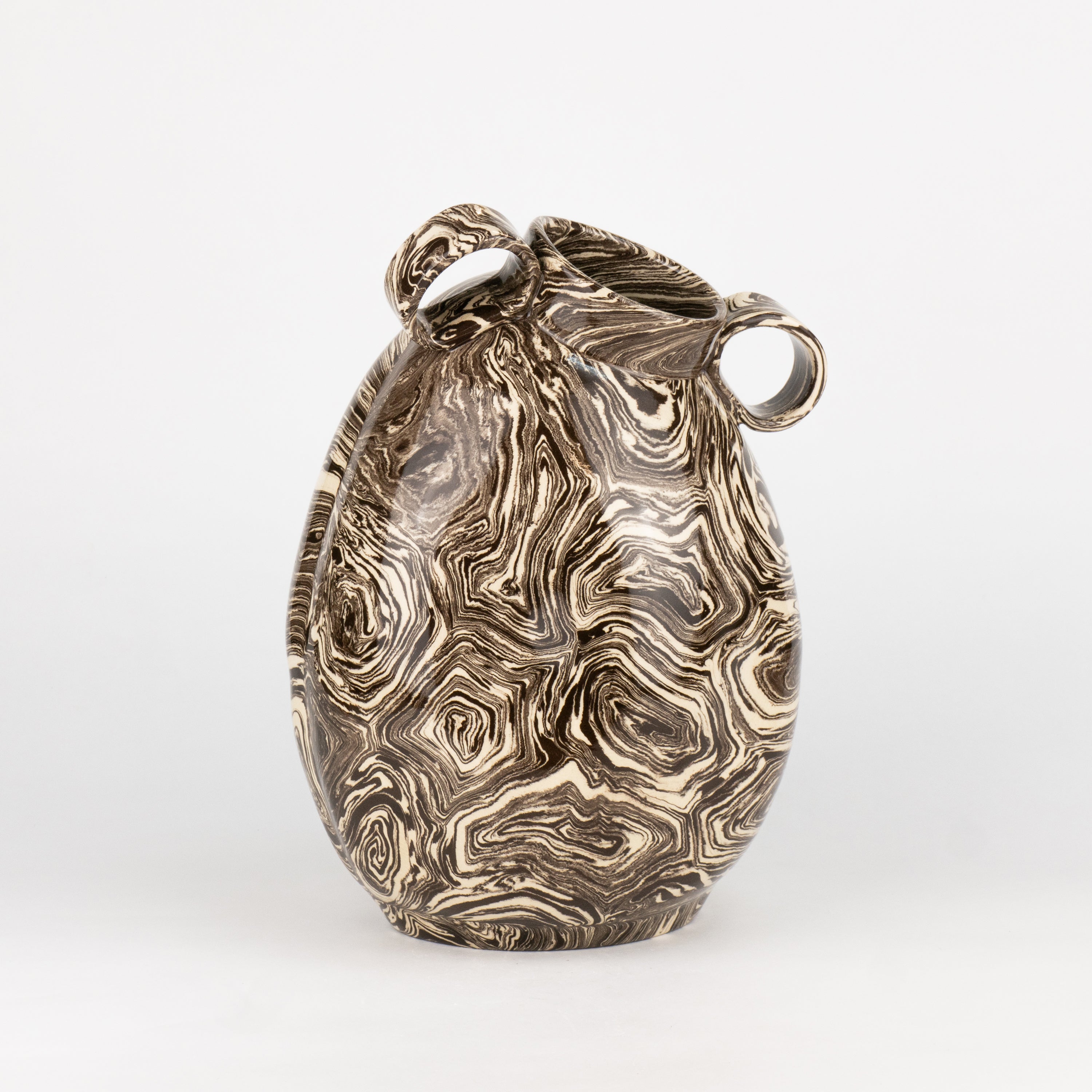 Brown & White Agate Origin Vase