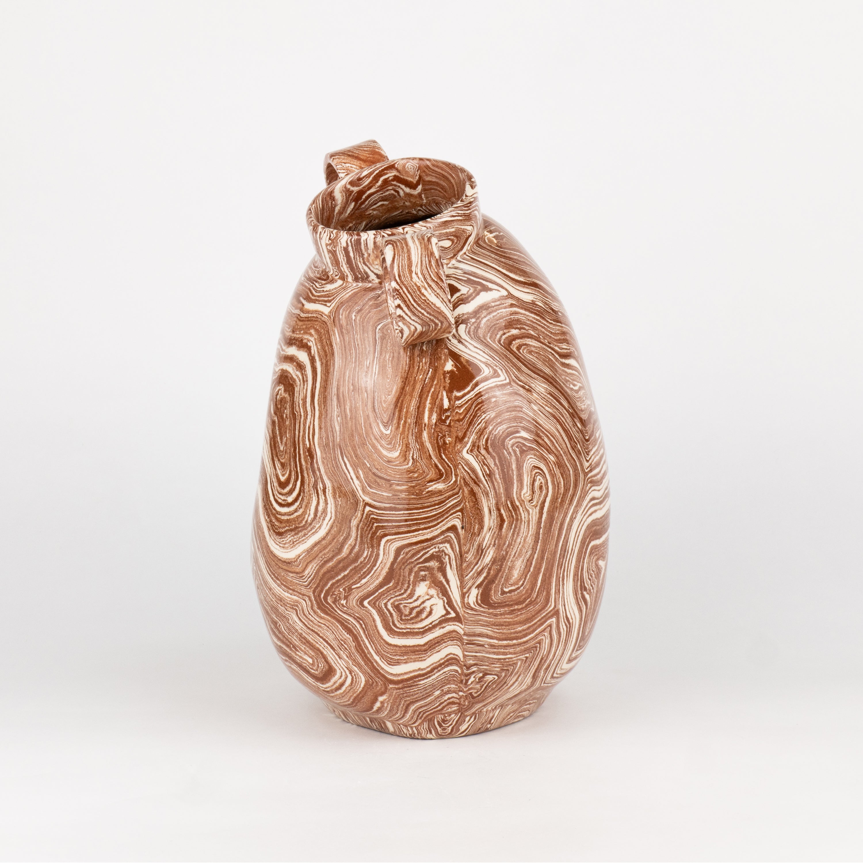 Terracotta & White Agate Origin Vase