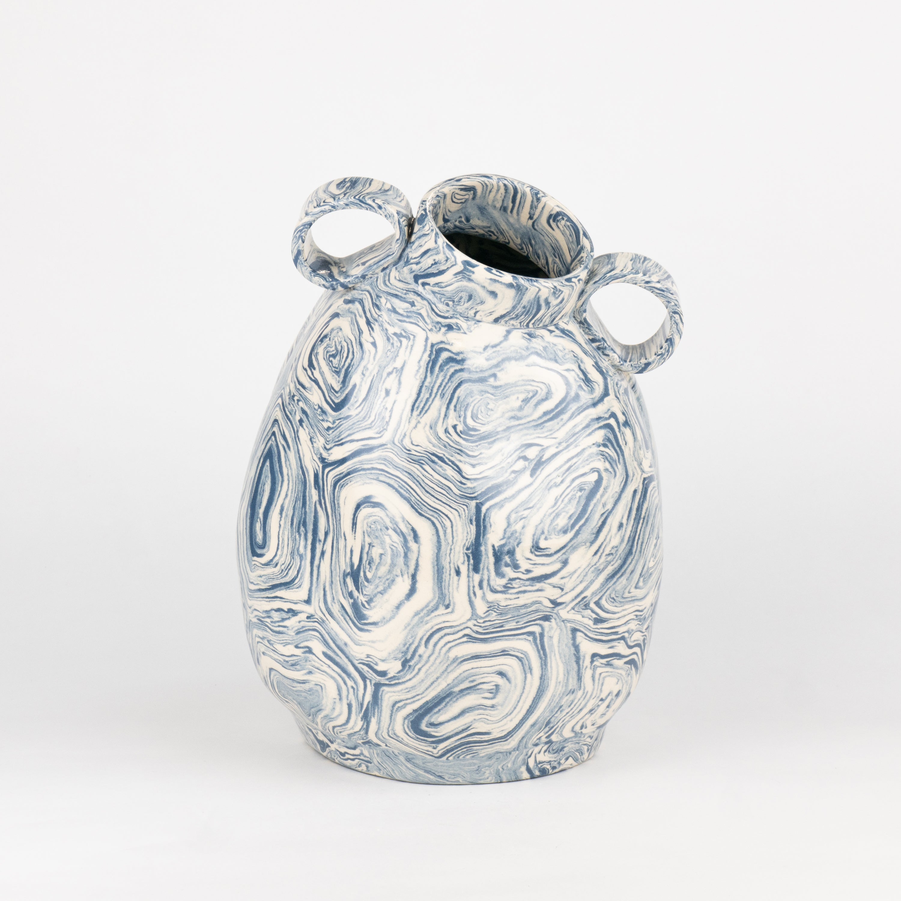 Blue & White Agate Origin Vase
