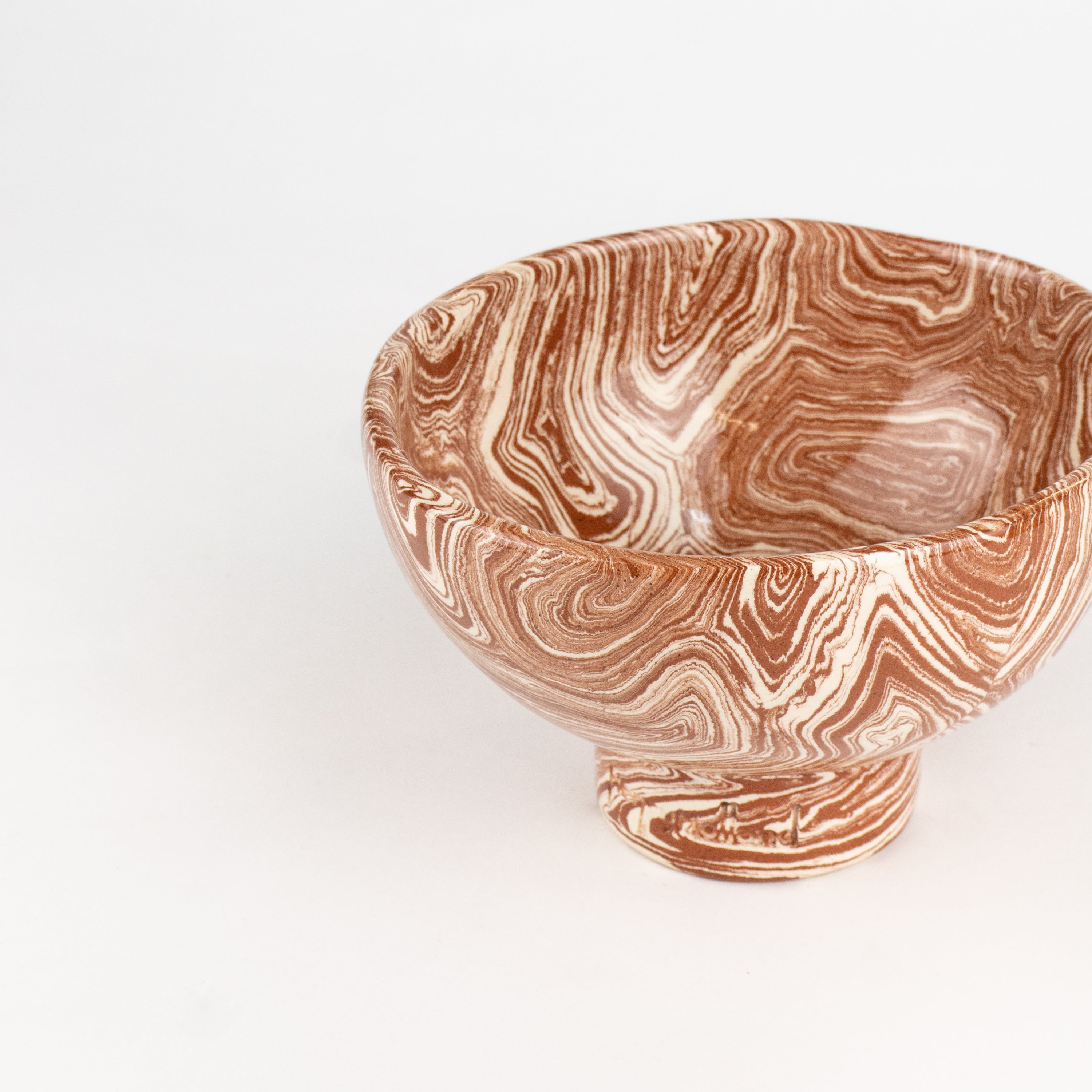 Terracotta & White Agate Tea Bowl
