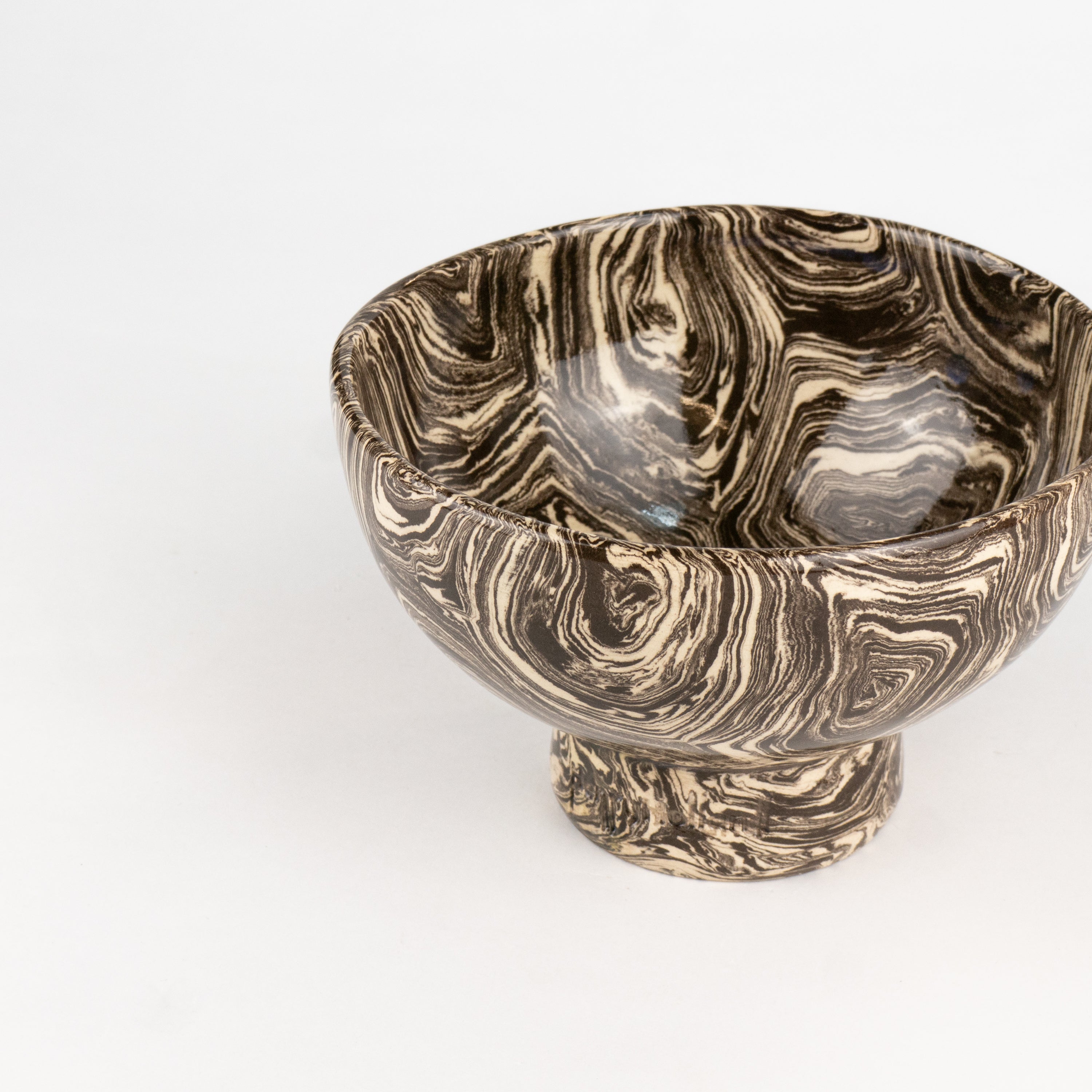 Brown & White Agate Tea Bowl