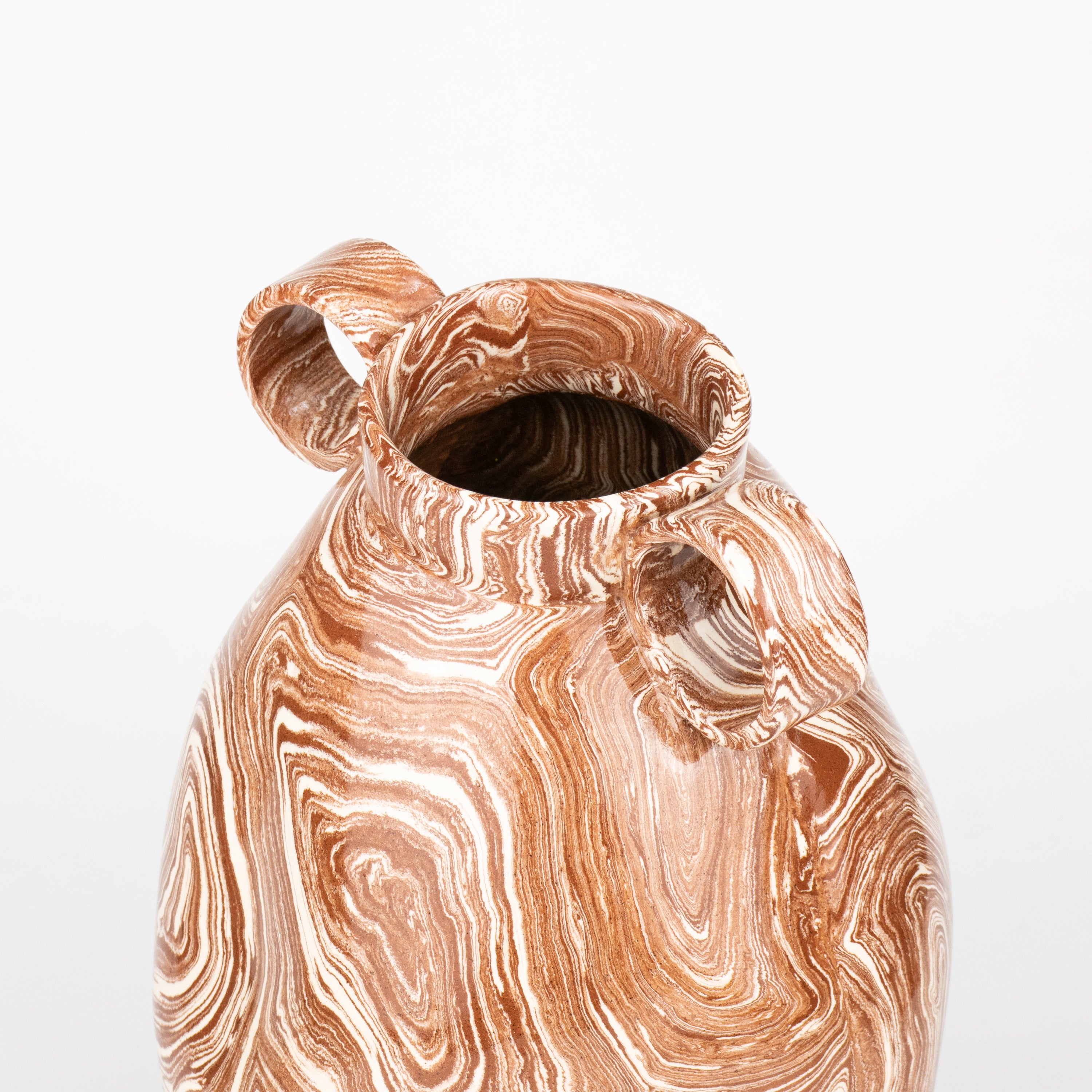 Terracotta & White Agate Origin Vase