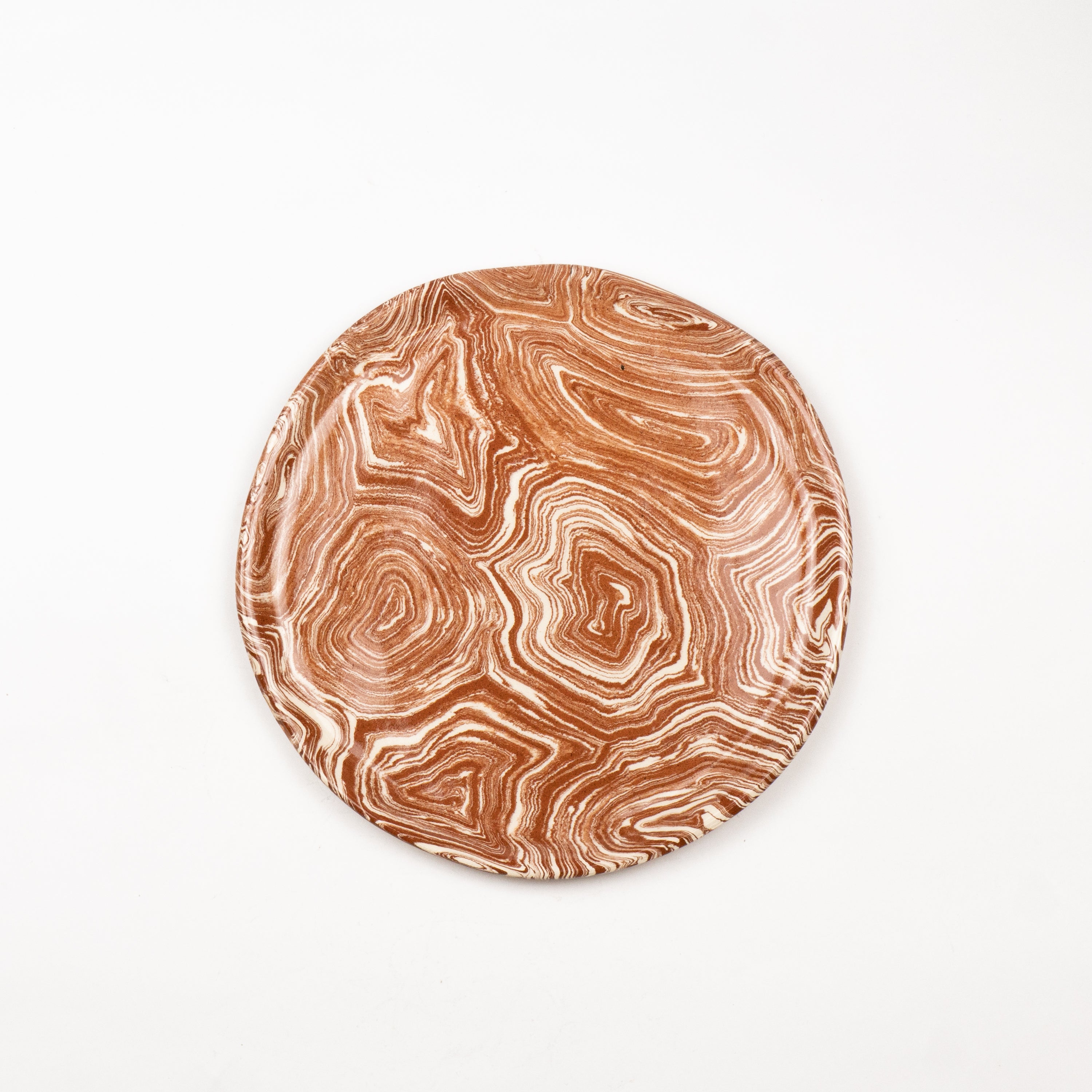 Terracotta & White Agate Side Plate