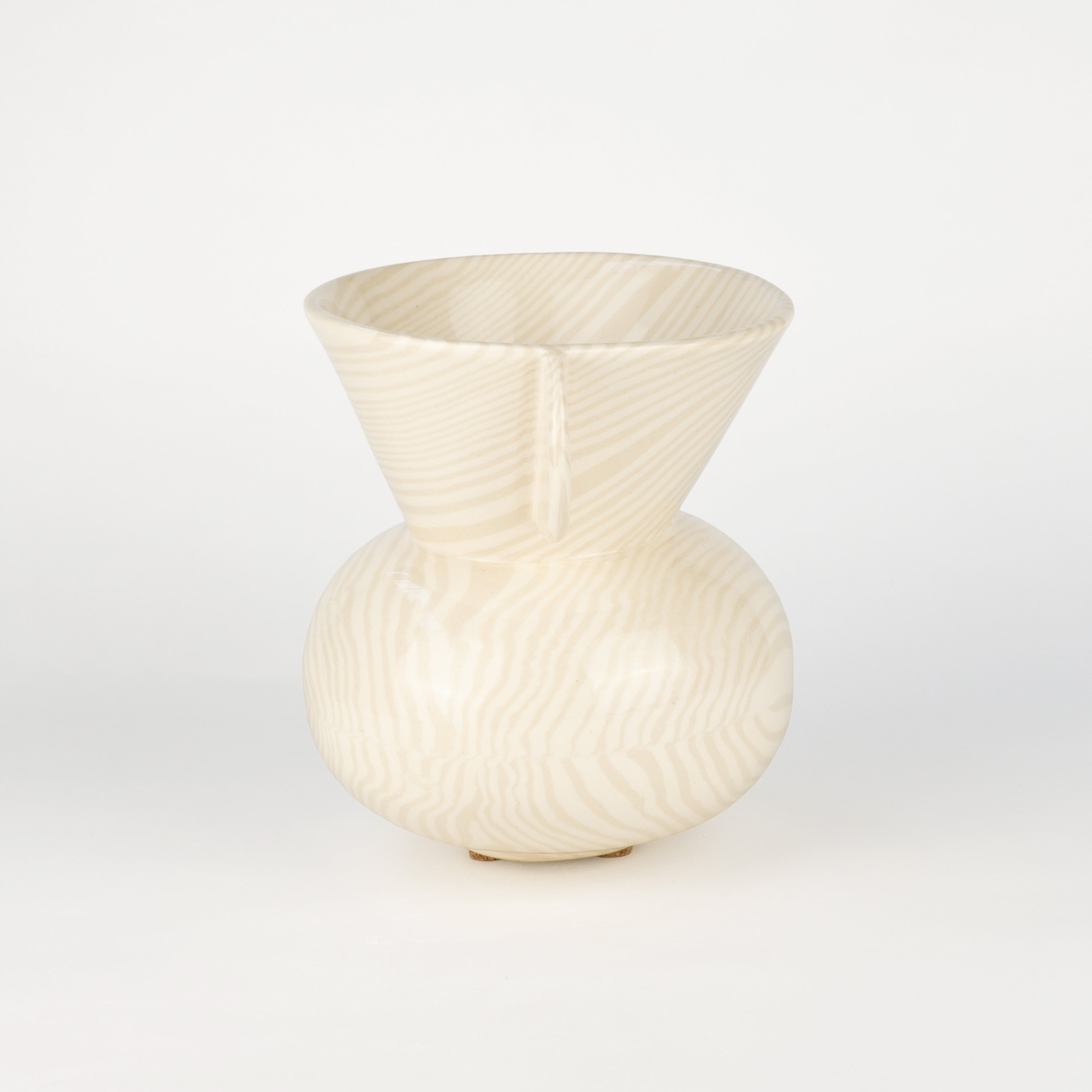 Oatmeal & White Marble Mini Townsend Vase