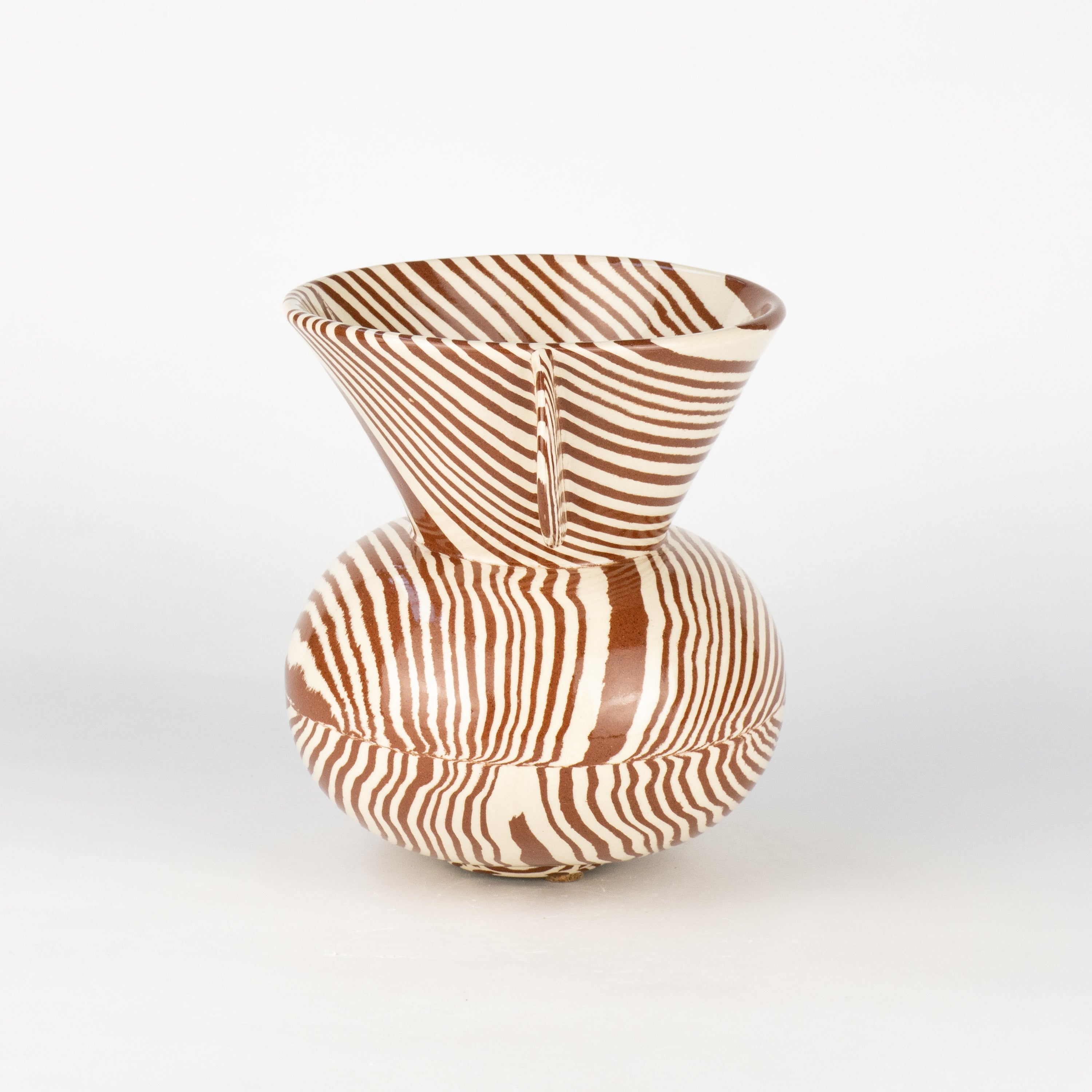 Terracotta & White Marble Mini Townsend Vase