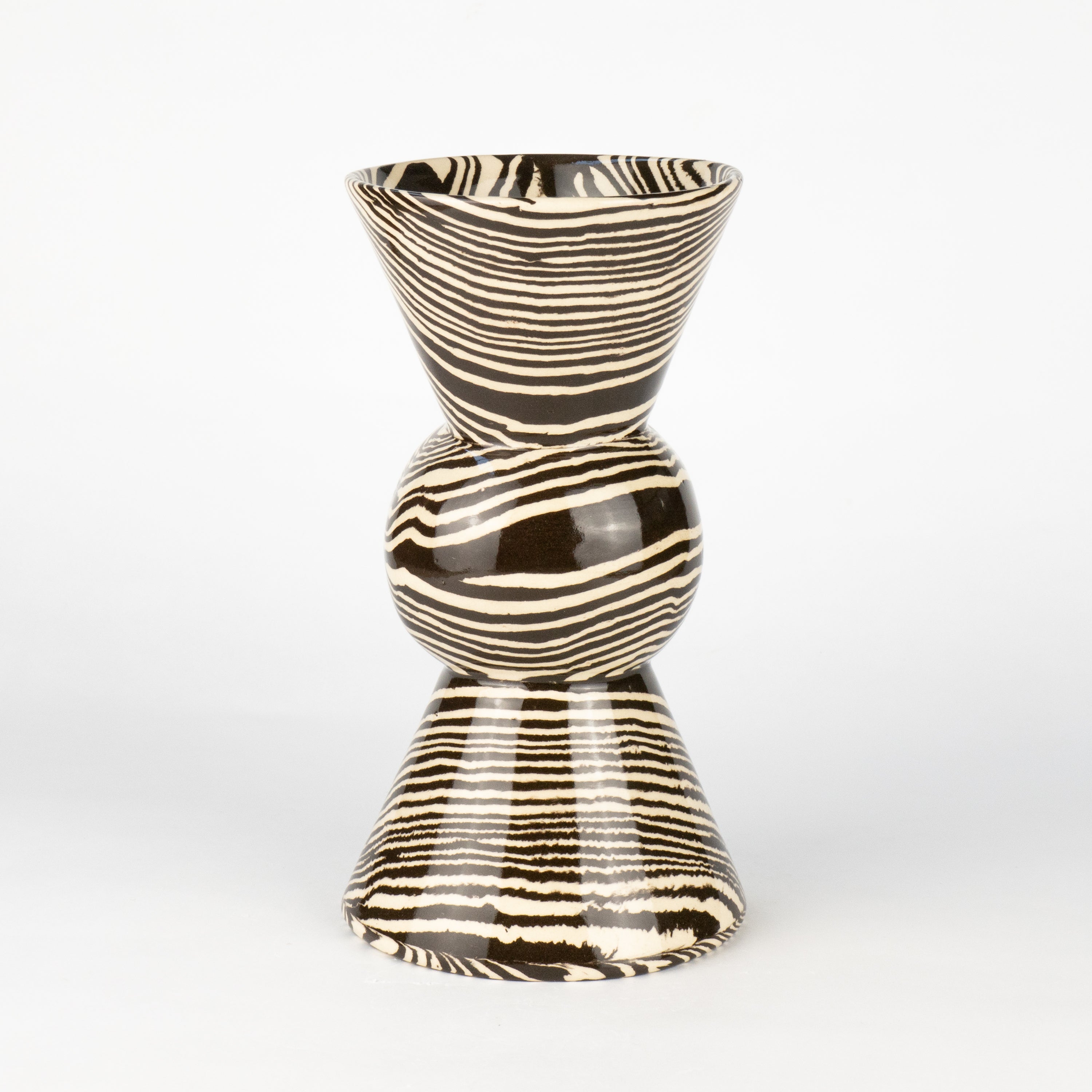 Brown & White Marble Mini Hewitt Vase