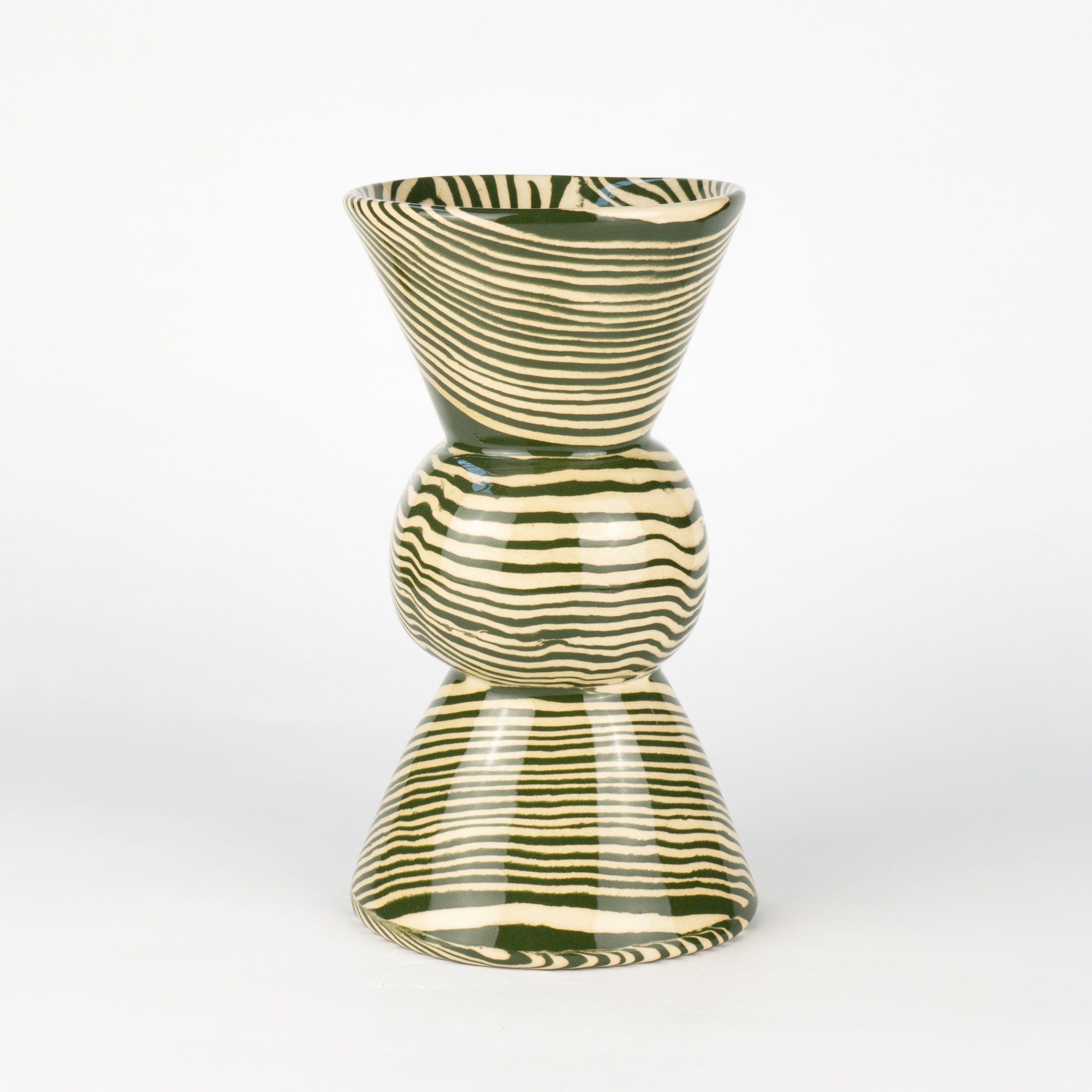 Green & White Marble Mini Hewitt Vase
