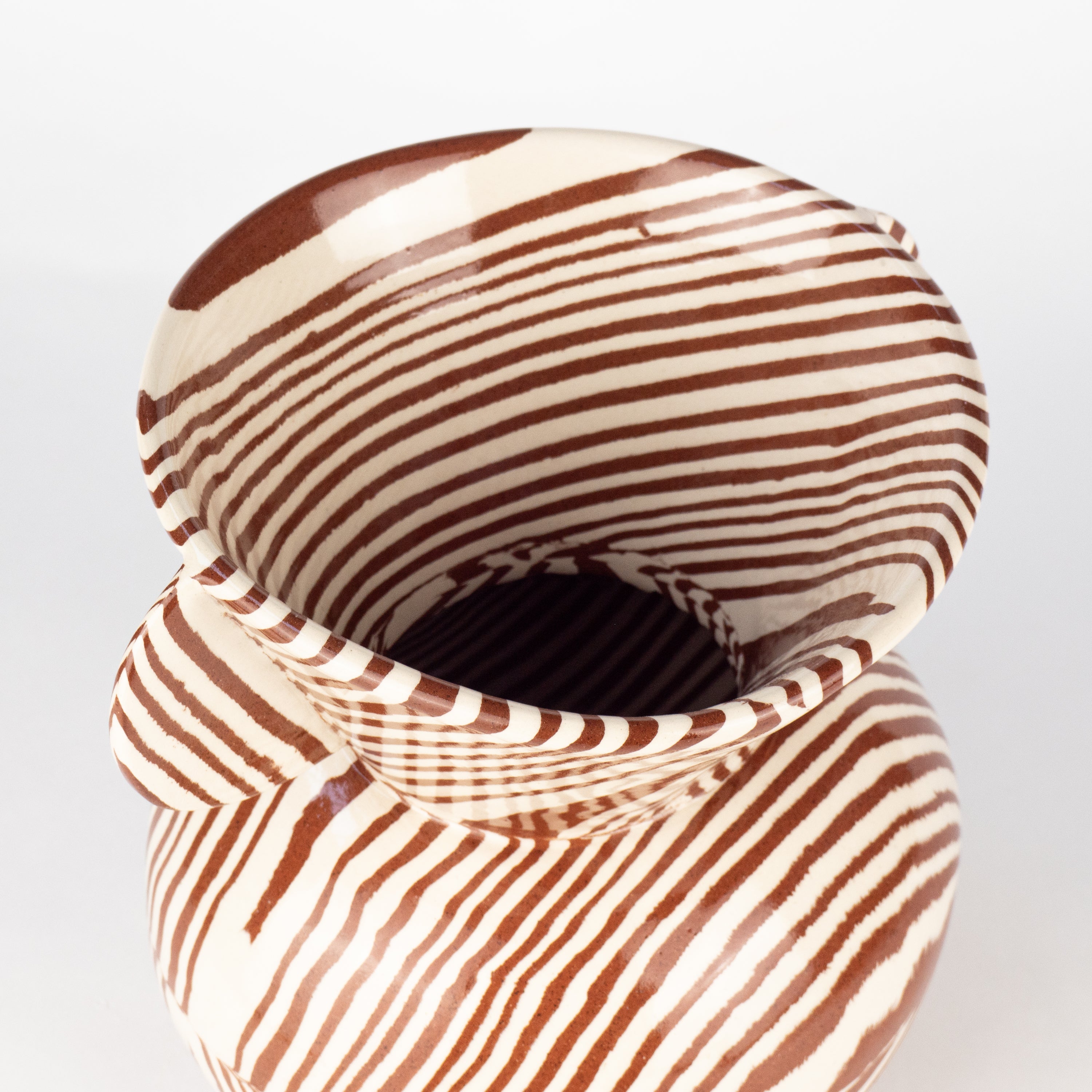 Terracotta & White Marble Mini Townsend Vase