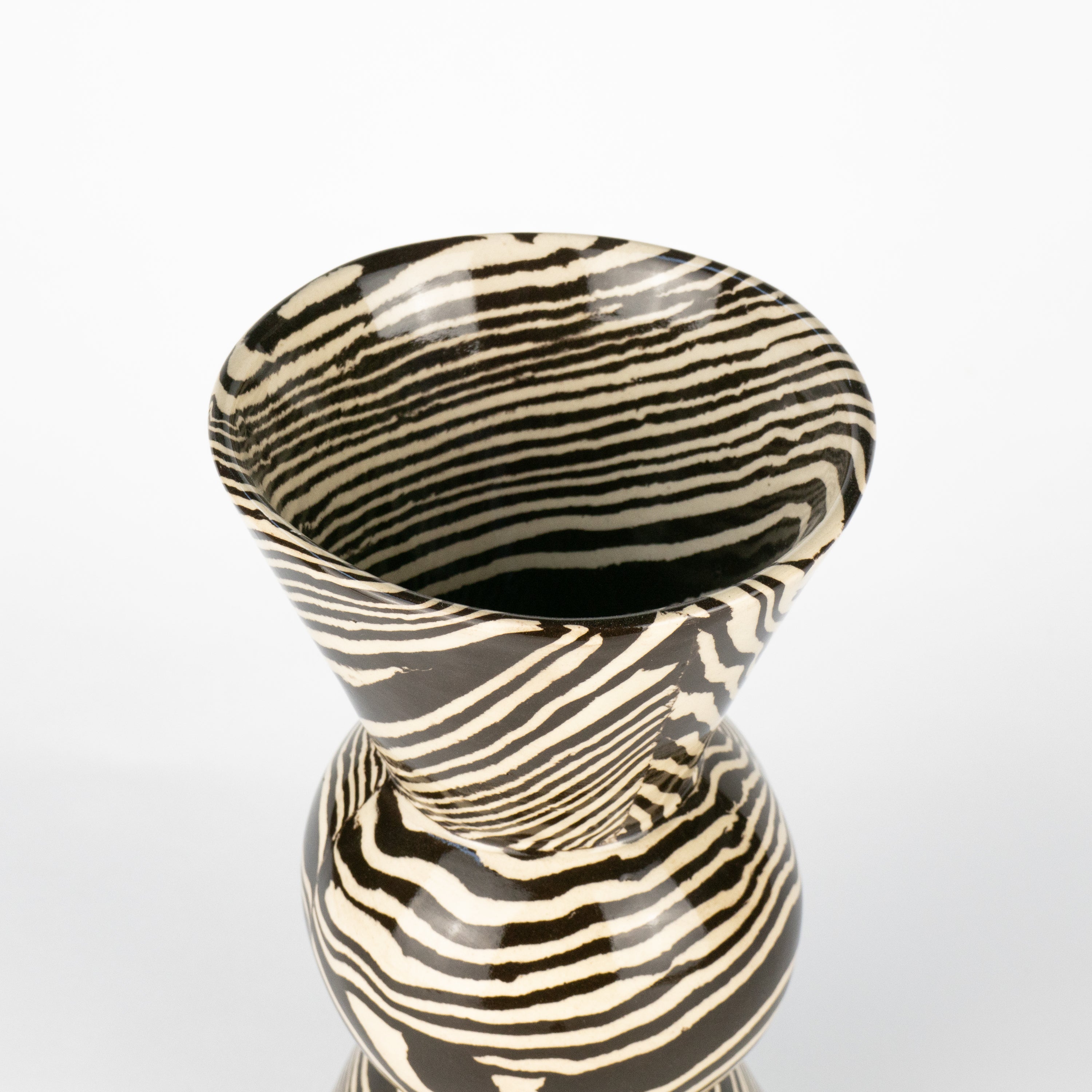 Brown & White Marble Mini Hewitt Vase