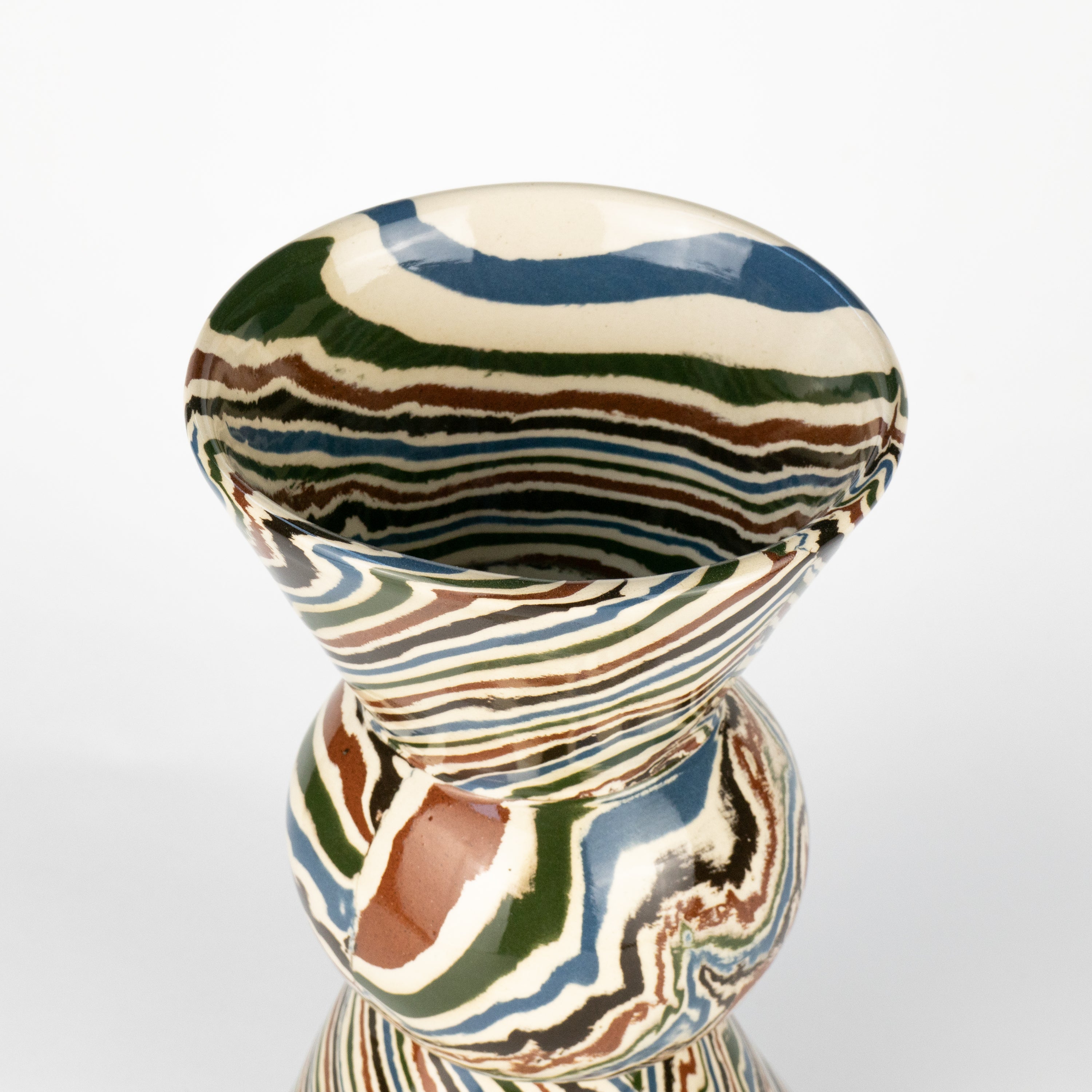 Five Multi-Colour Marble Mini Hewitt Vase