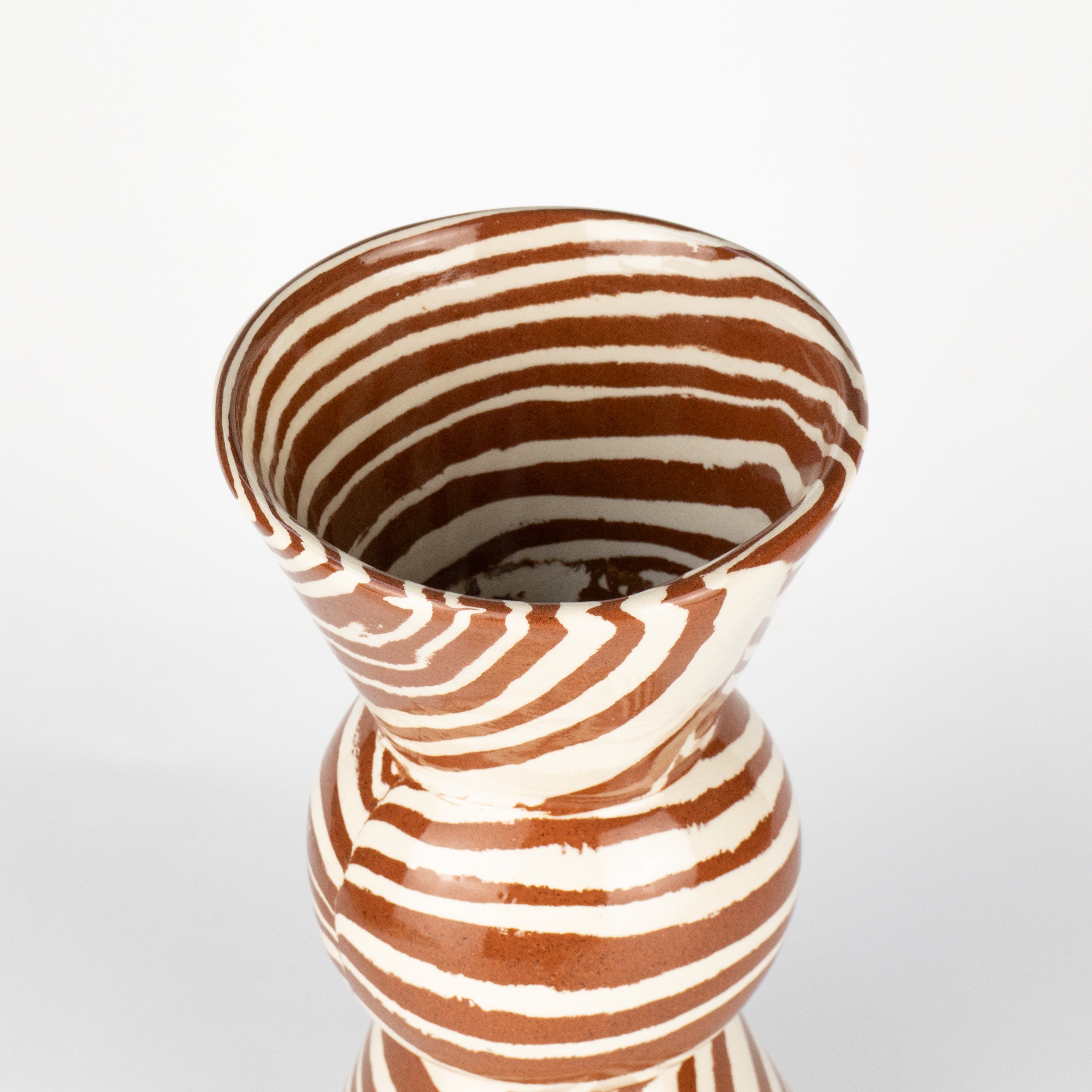 Terracotta & White Marble Mini Hewitt Vase
