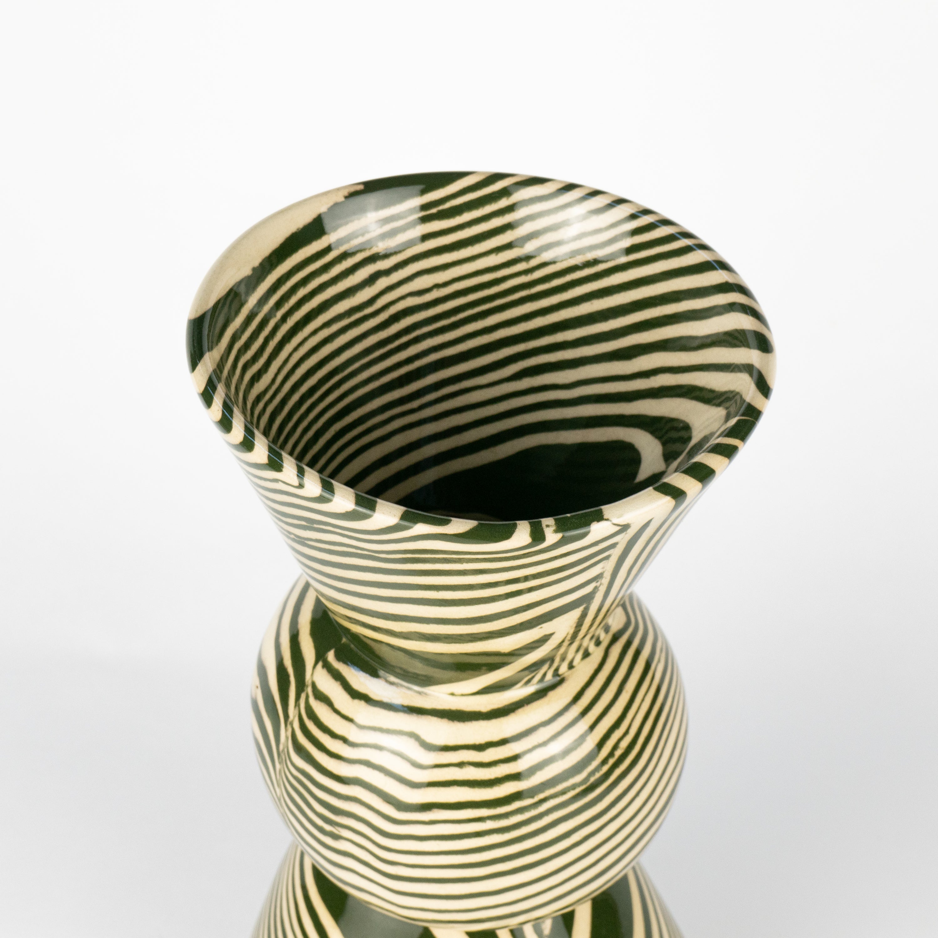 Green & White Marble Mini Hewitt Vase