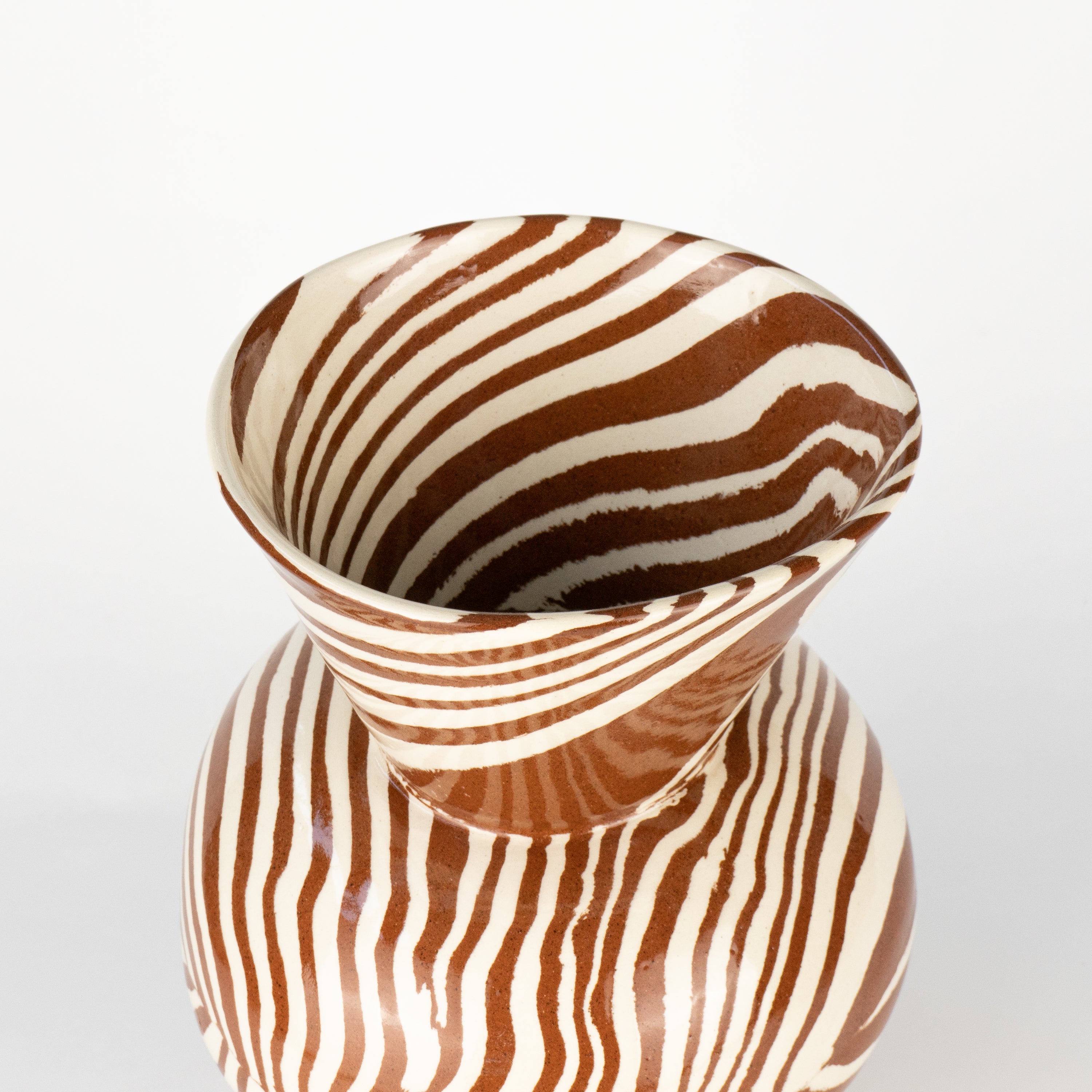 Terracotta & White Marble Mini Asquith Vase