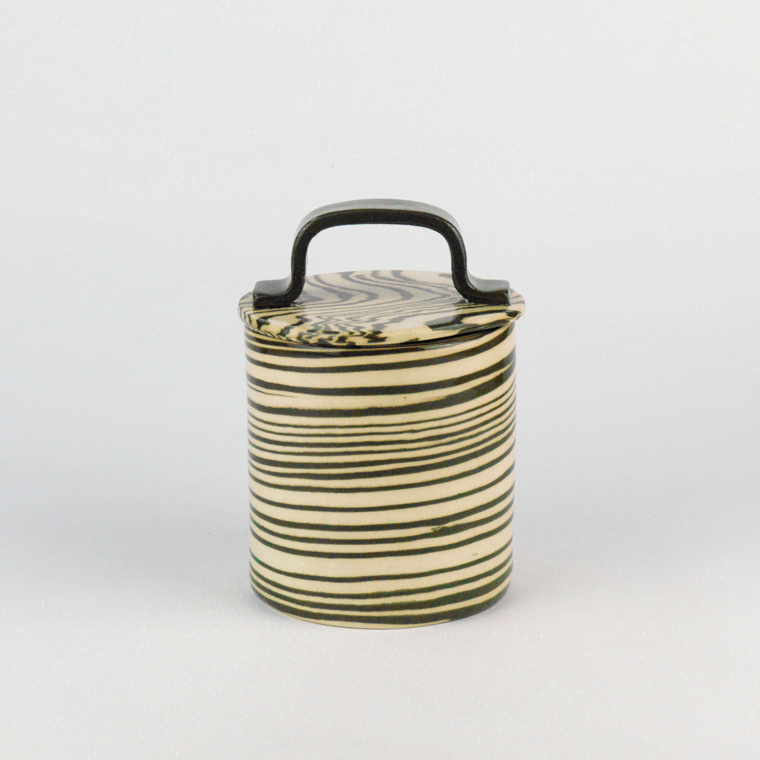 Green & White Medium Kitchen Storage Jar