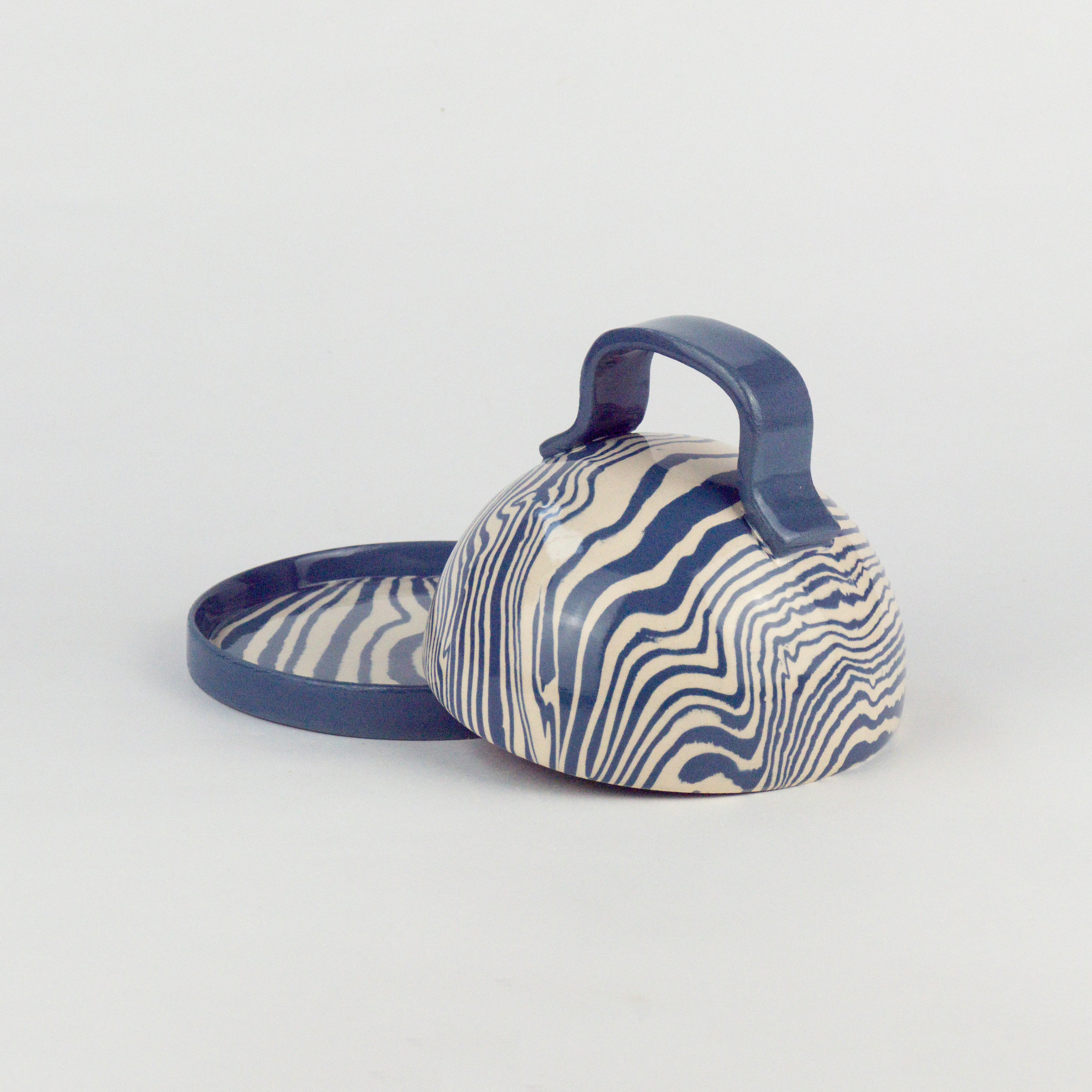 Blue & White butter dish