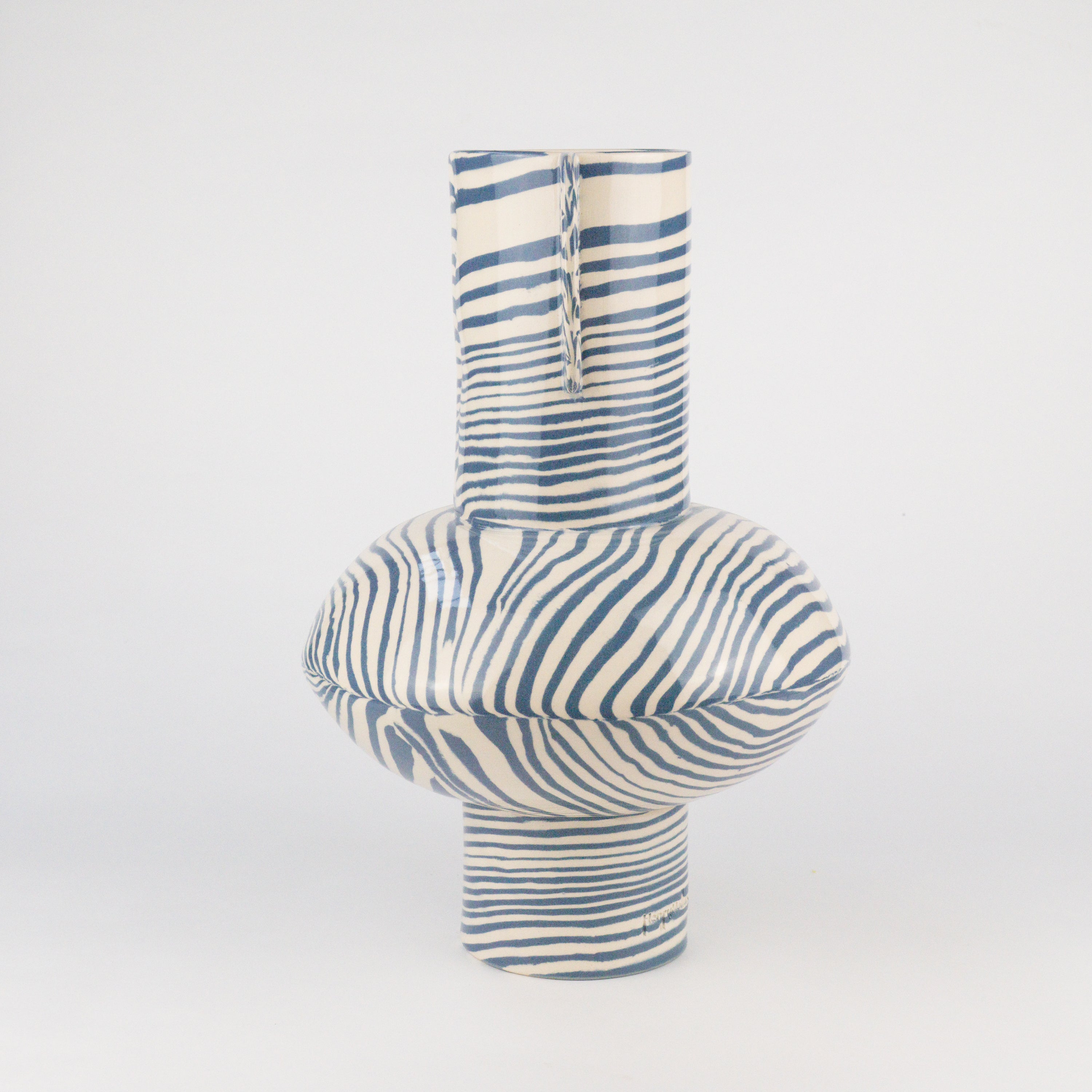 Blue and White Marble Maxi Profumo Vase