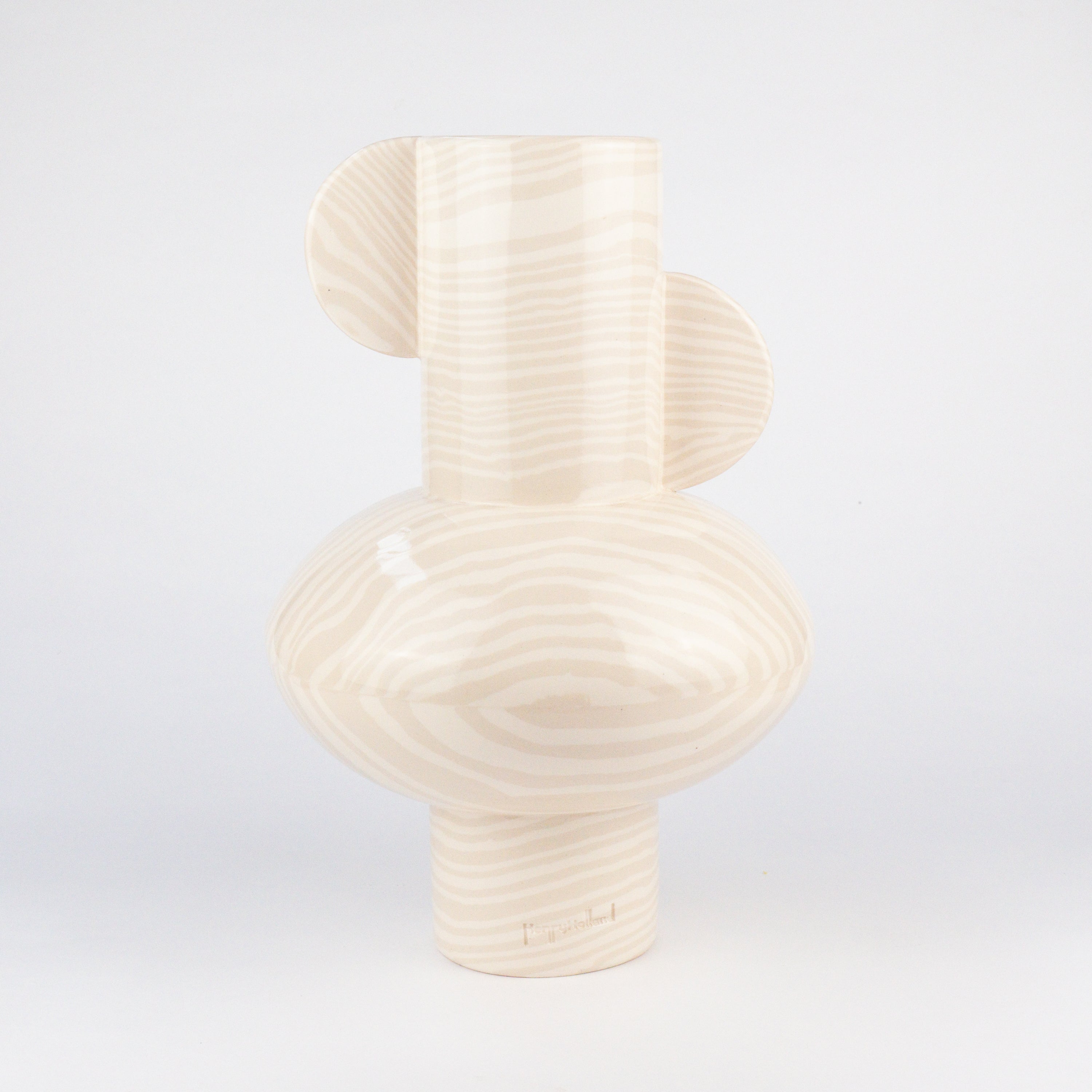 Oatmeal and White Marble Maxi Profumo Vase