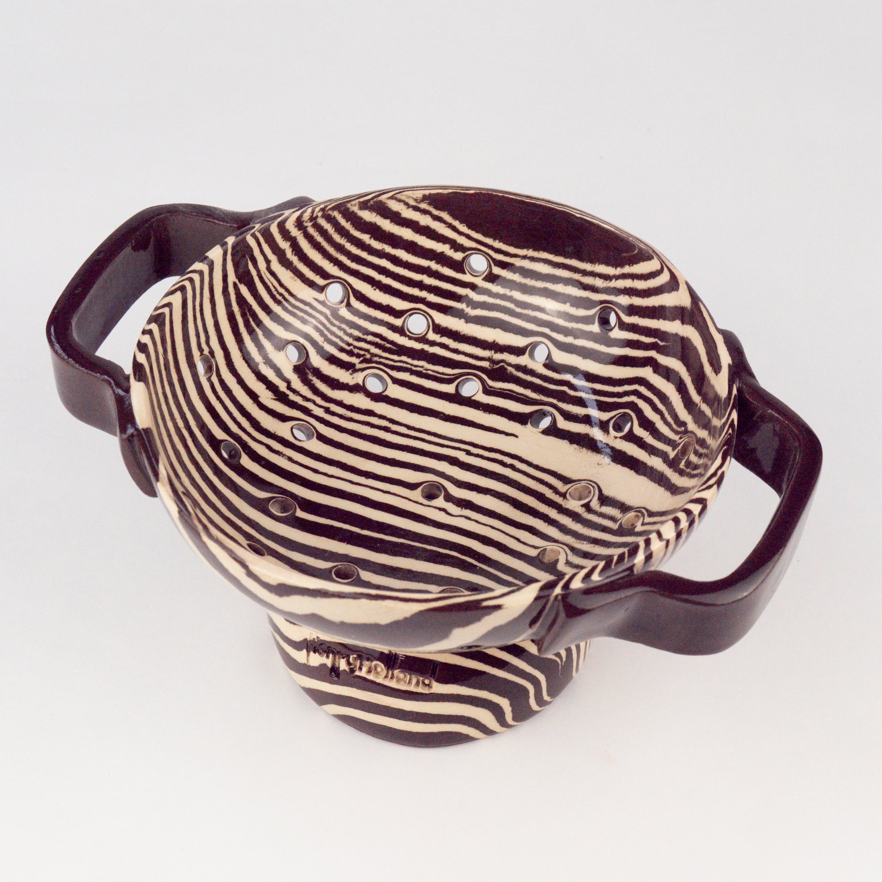 Brown & White Berry Bowl