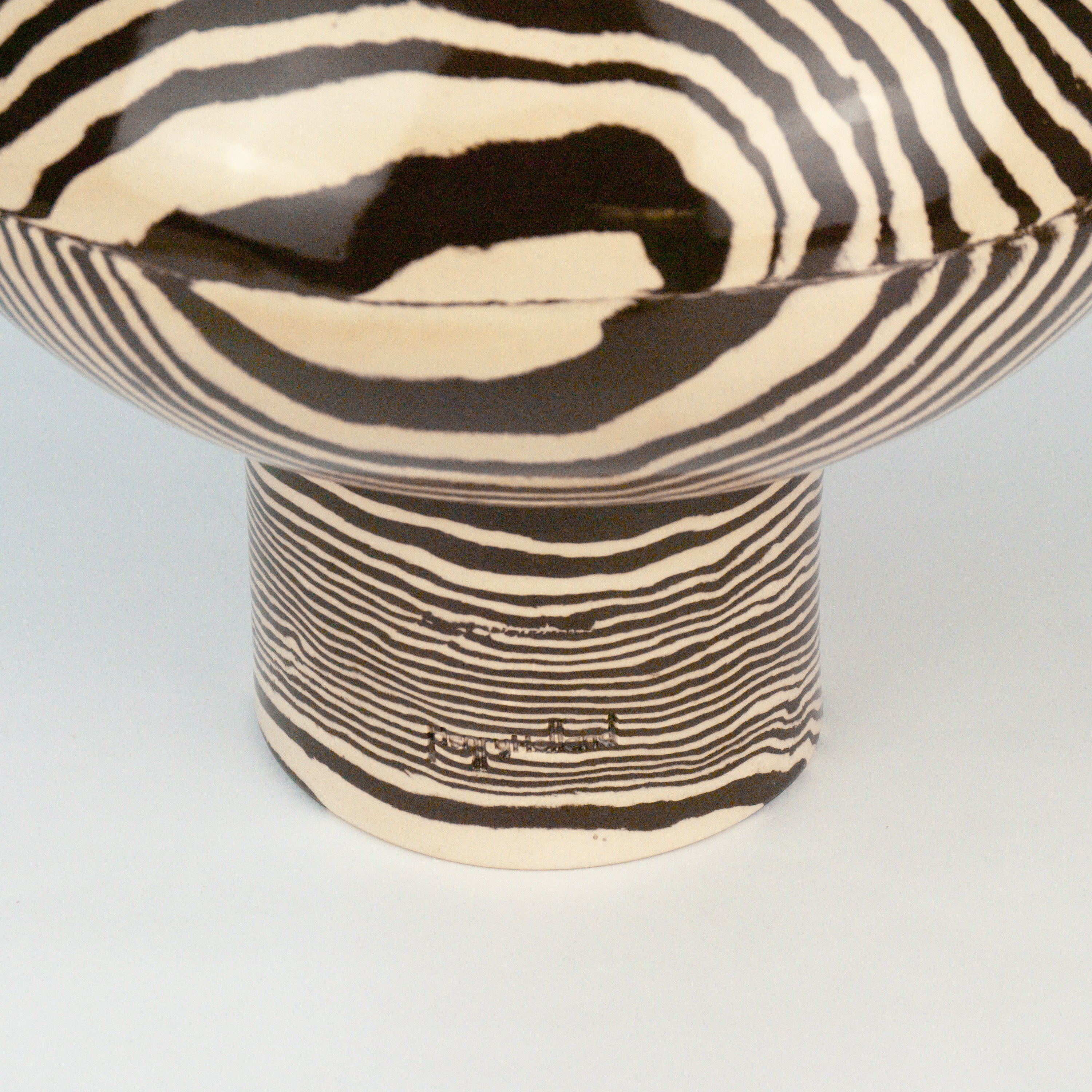 Brown and White Marble Giant Profumo Vase