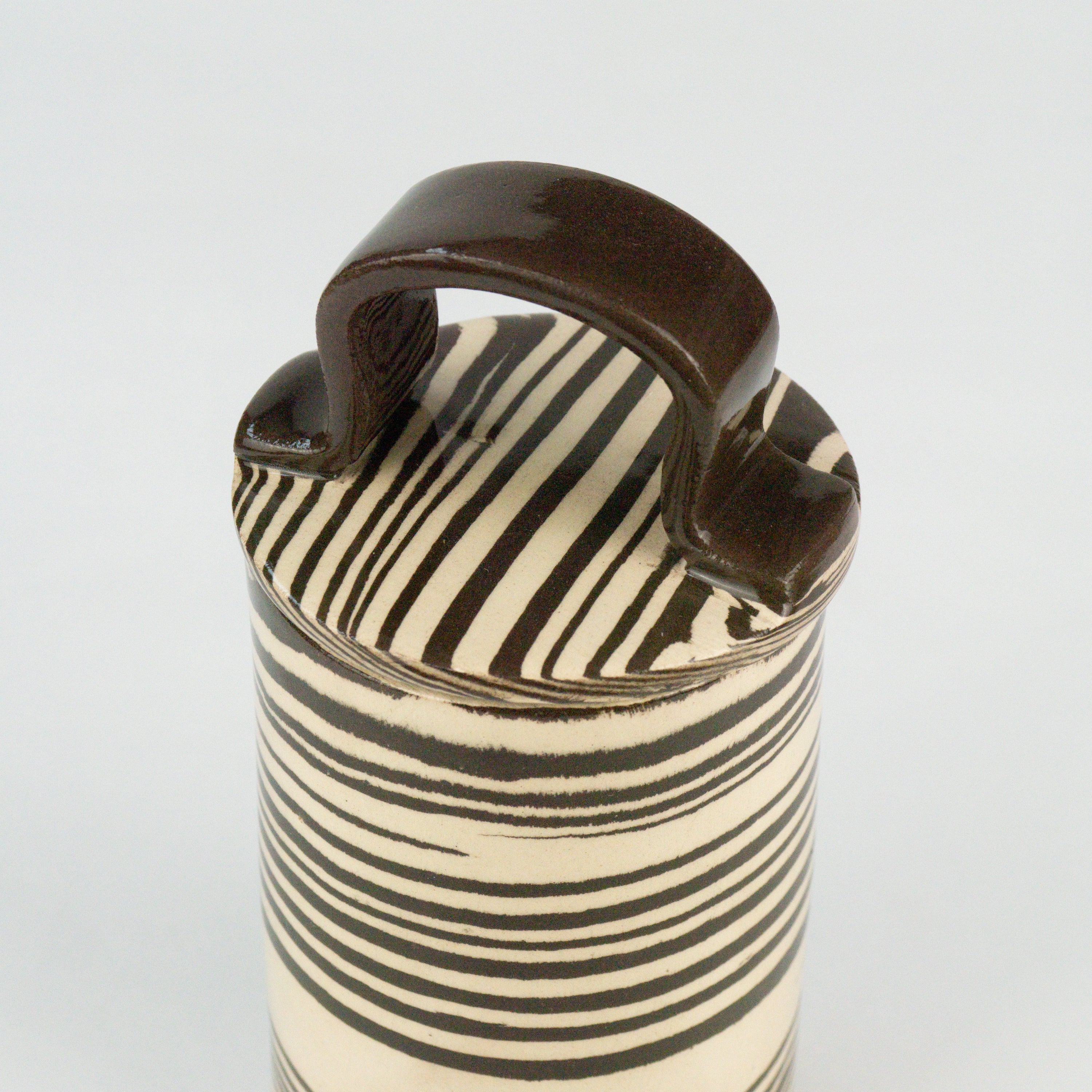 Brown & White Tall Kitchen Storage Jar